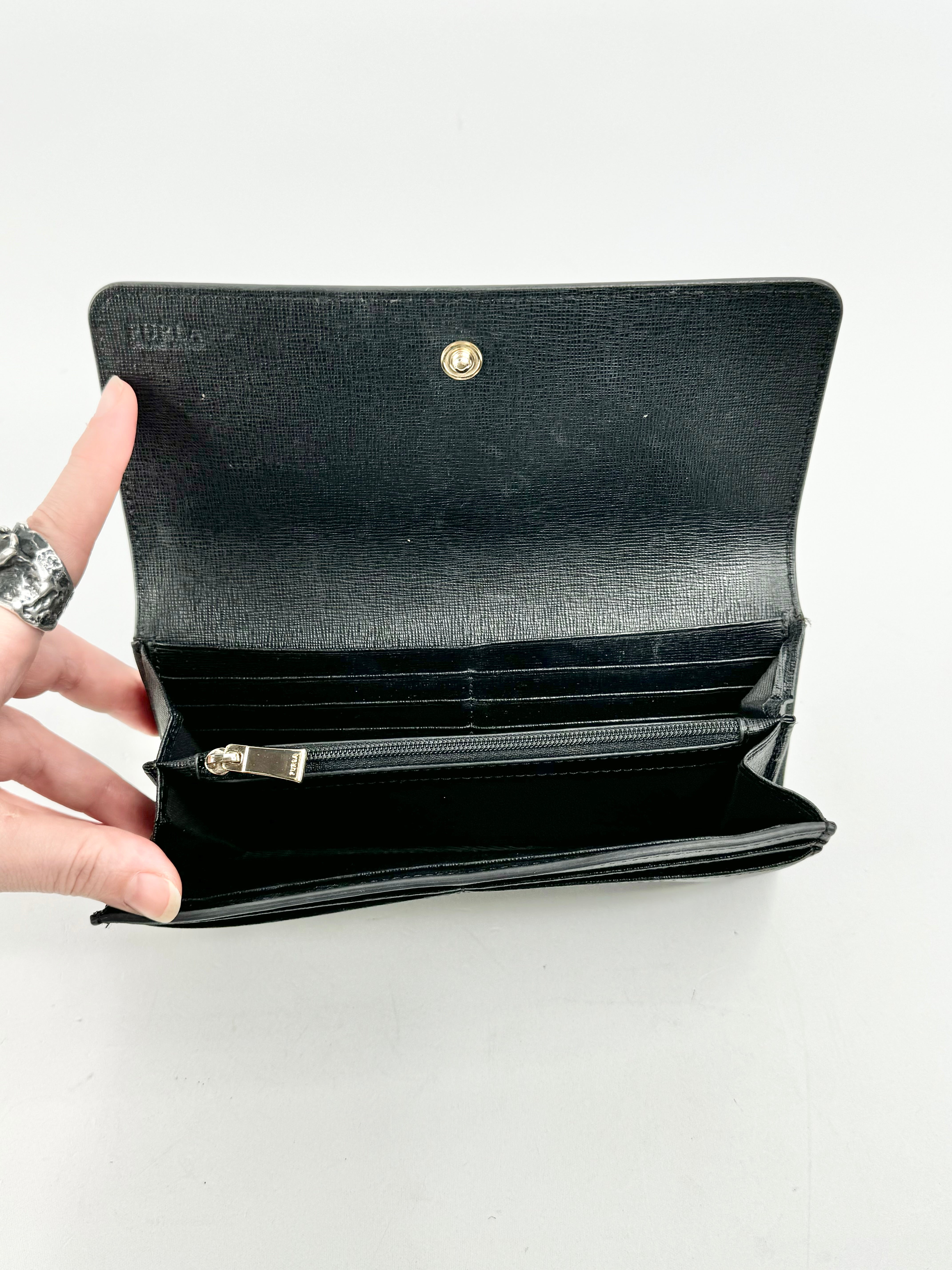 Furla Black Leather Wallet