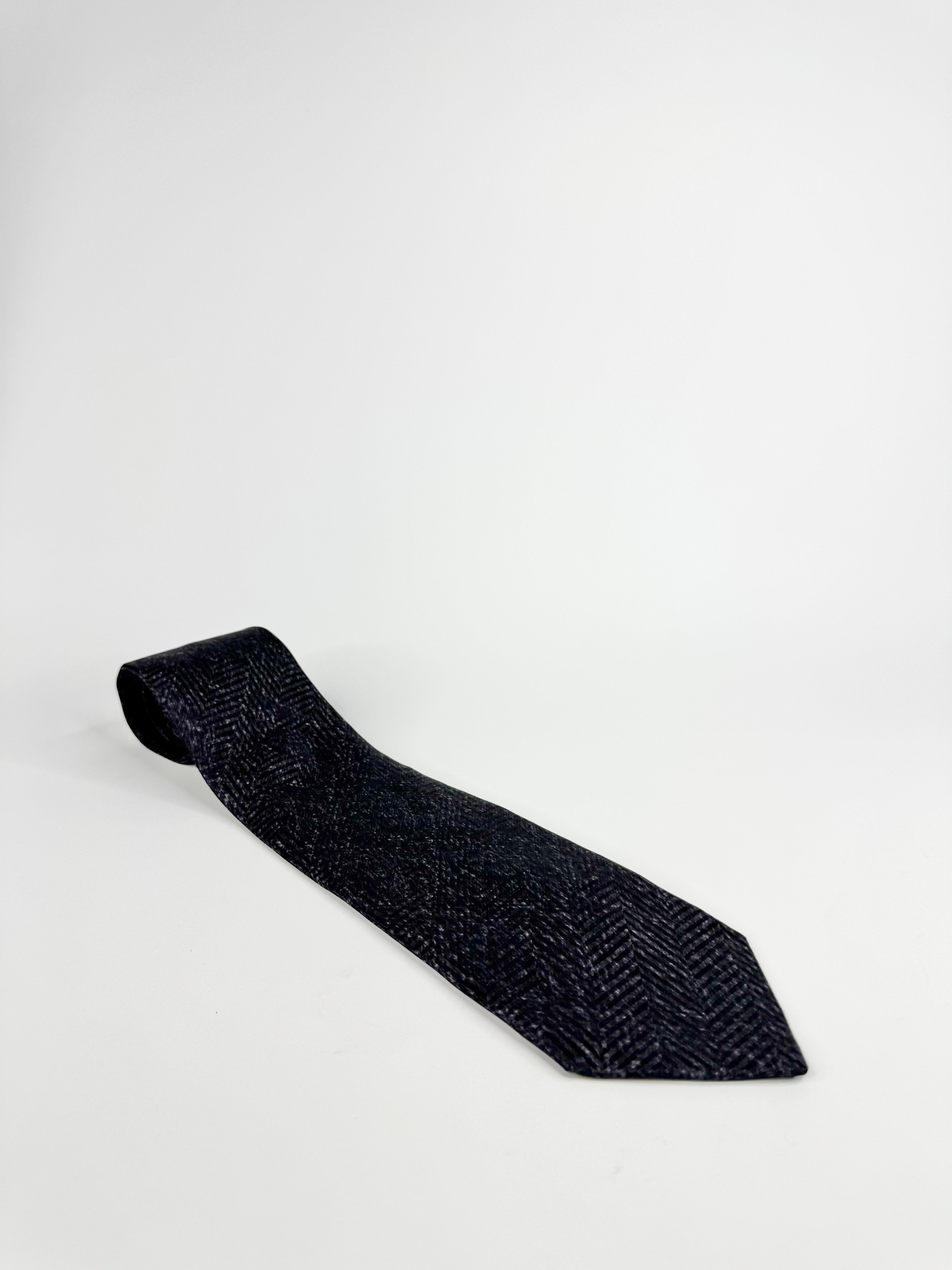 Valentino Cravatte Violet & Grey Silk Tie