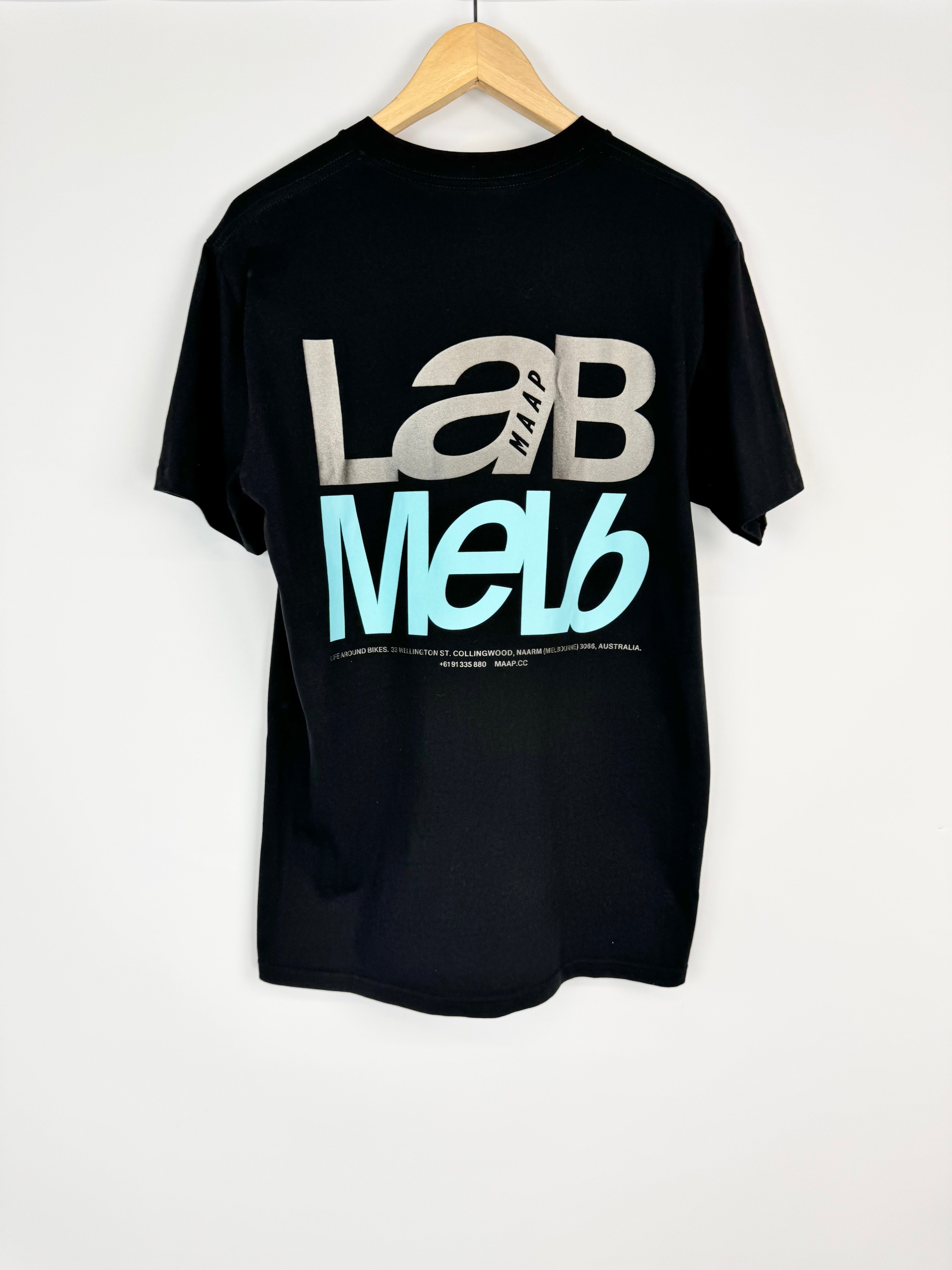 Maap Black Neon Yellow Logo Pattern T-Shirt - M