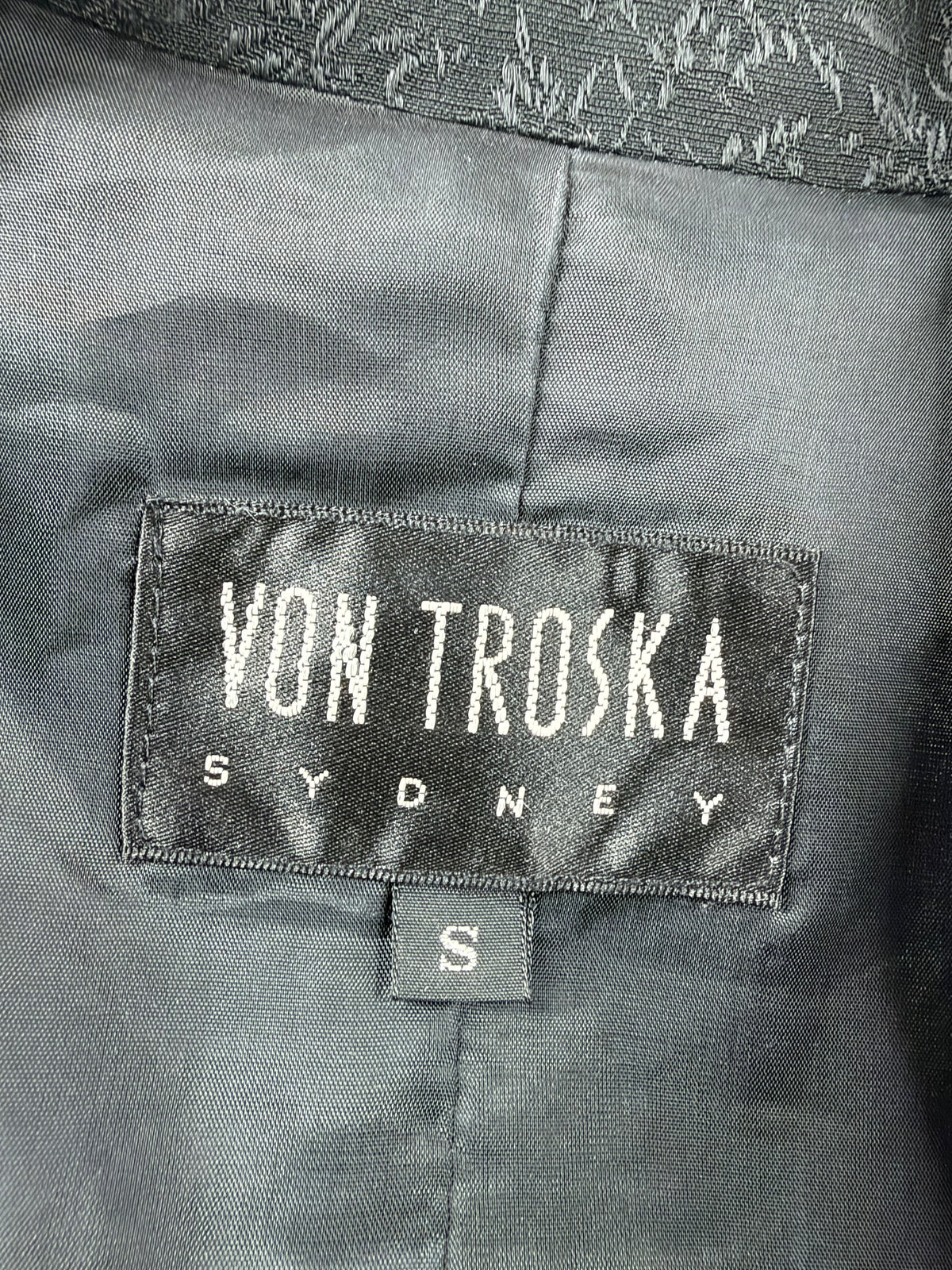 Von Troska Black Striped Fitted Blazer - AU8/10