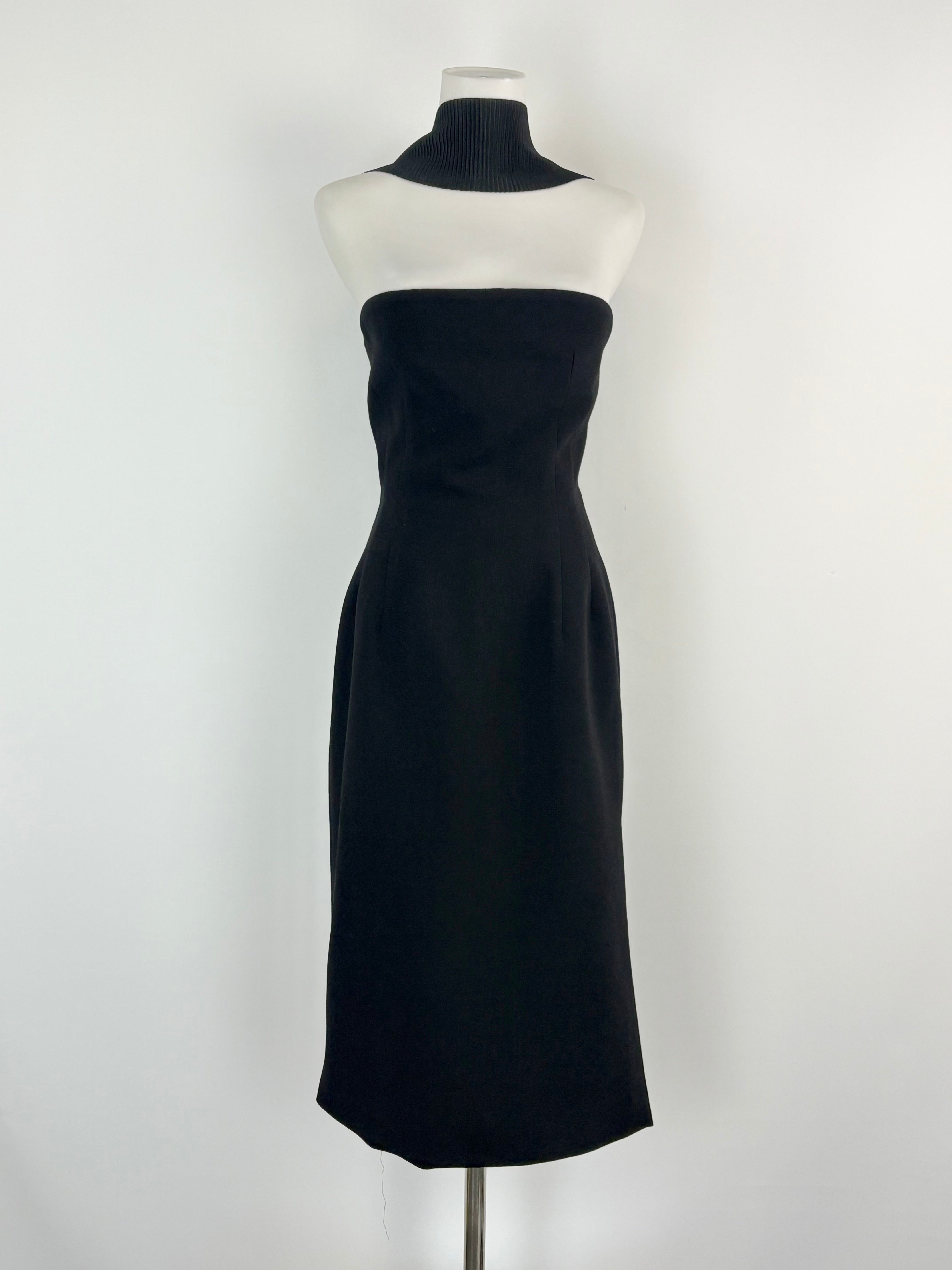 Christopher Esber Black Reverse-Halter Neck Midi Dress - AU10