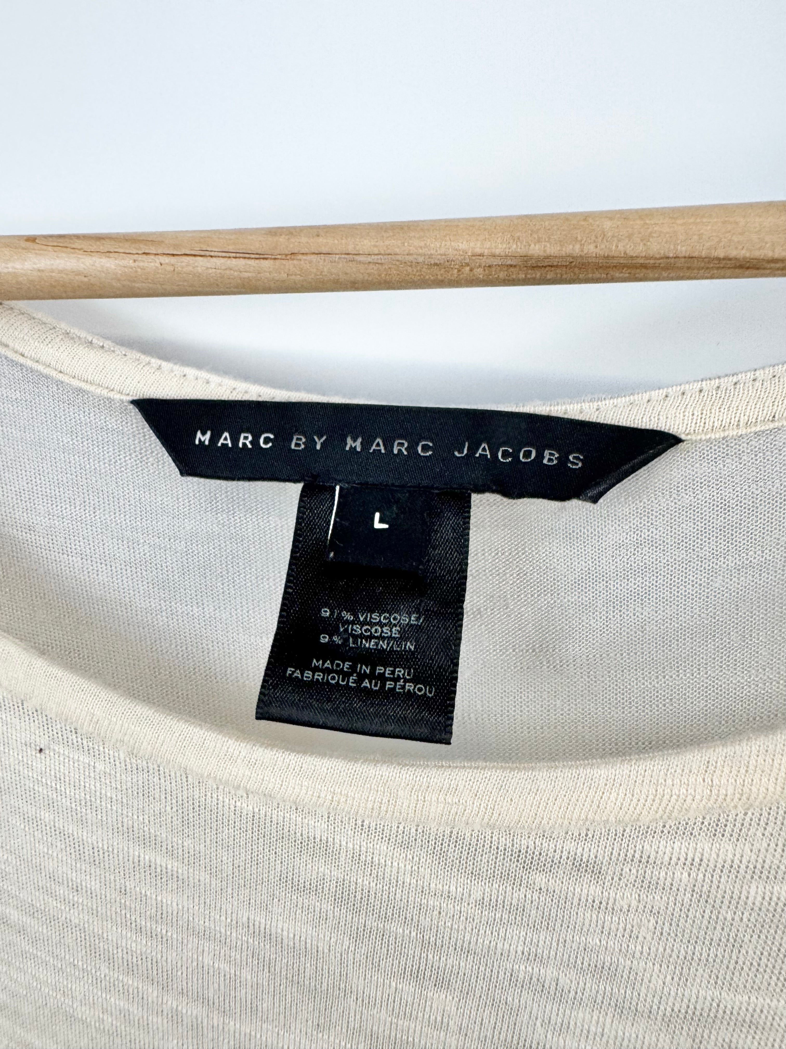 Marc Jacobs Taupe, Beige & Yellow Spliced T-Shirt Dress - AU12/14