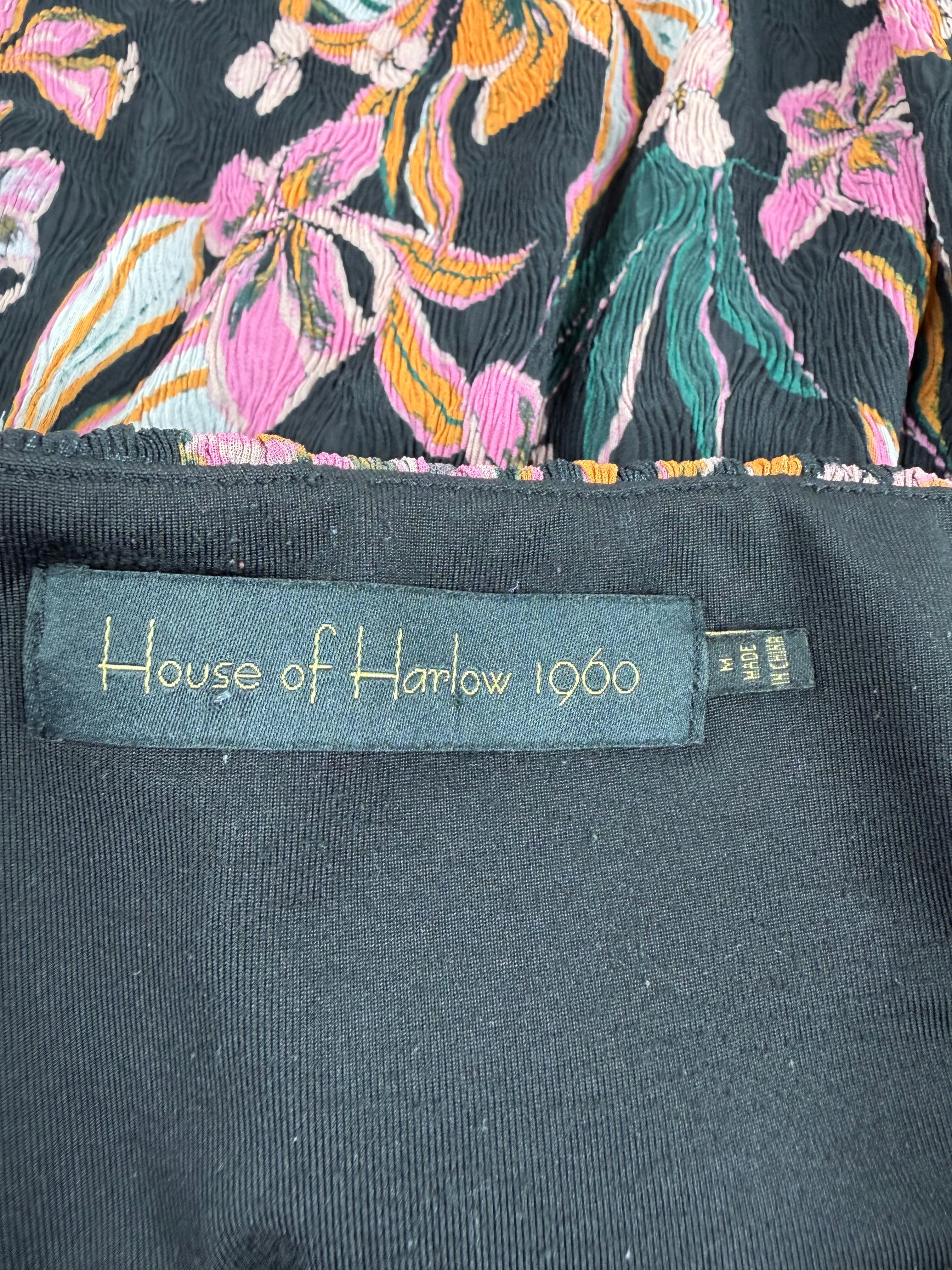 House of Harlow Floral Empire Line Mini Dress - 10/12AU