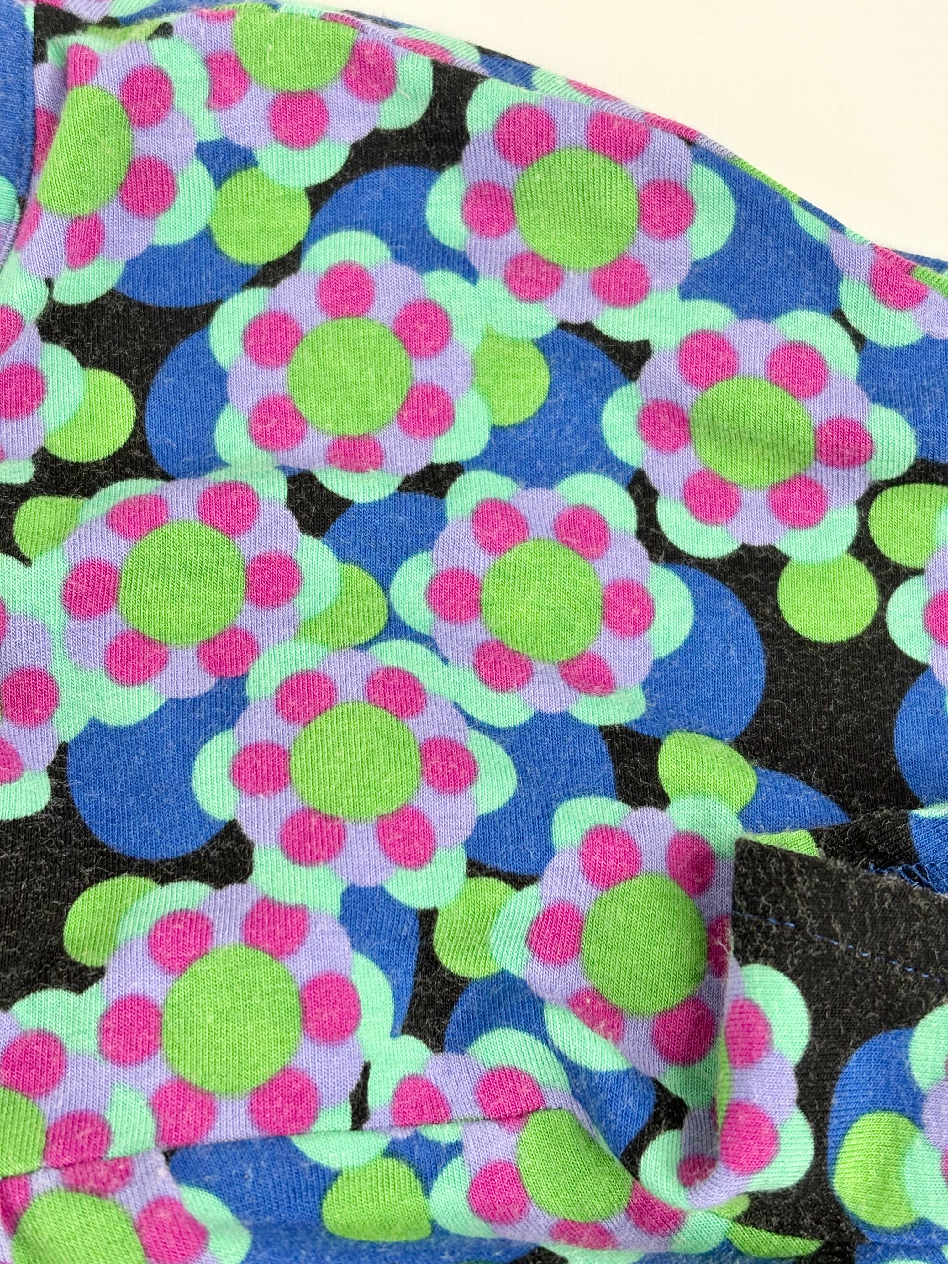 Agnès B. Blue & Turquoise Floral Short-Sleeve Top - AU8