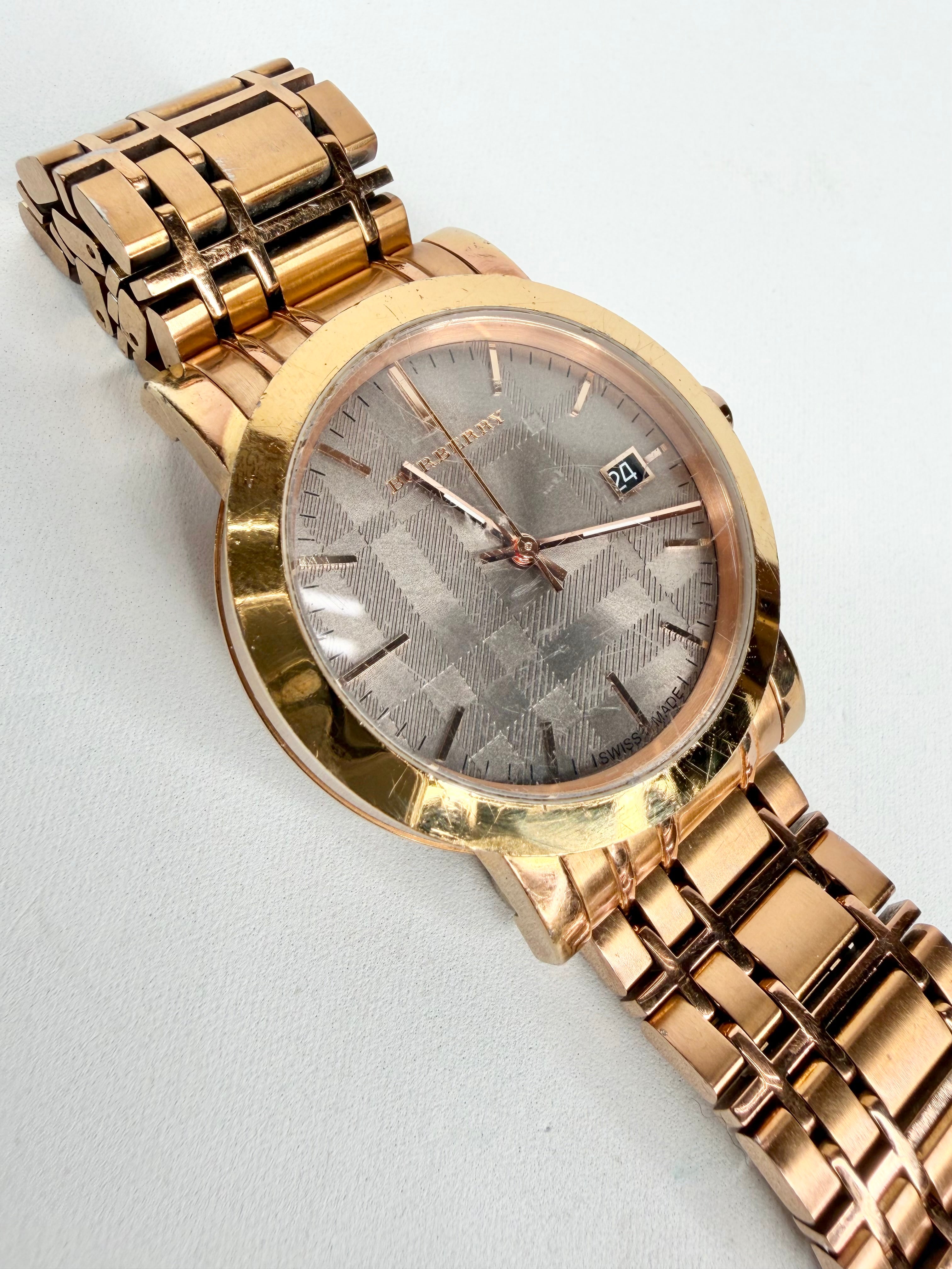 Burberry Rose Gold Swiss-Made Quartz Watch