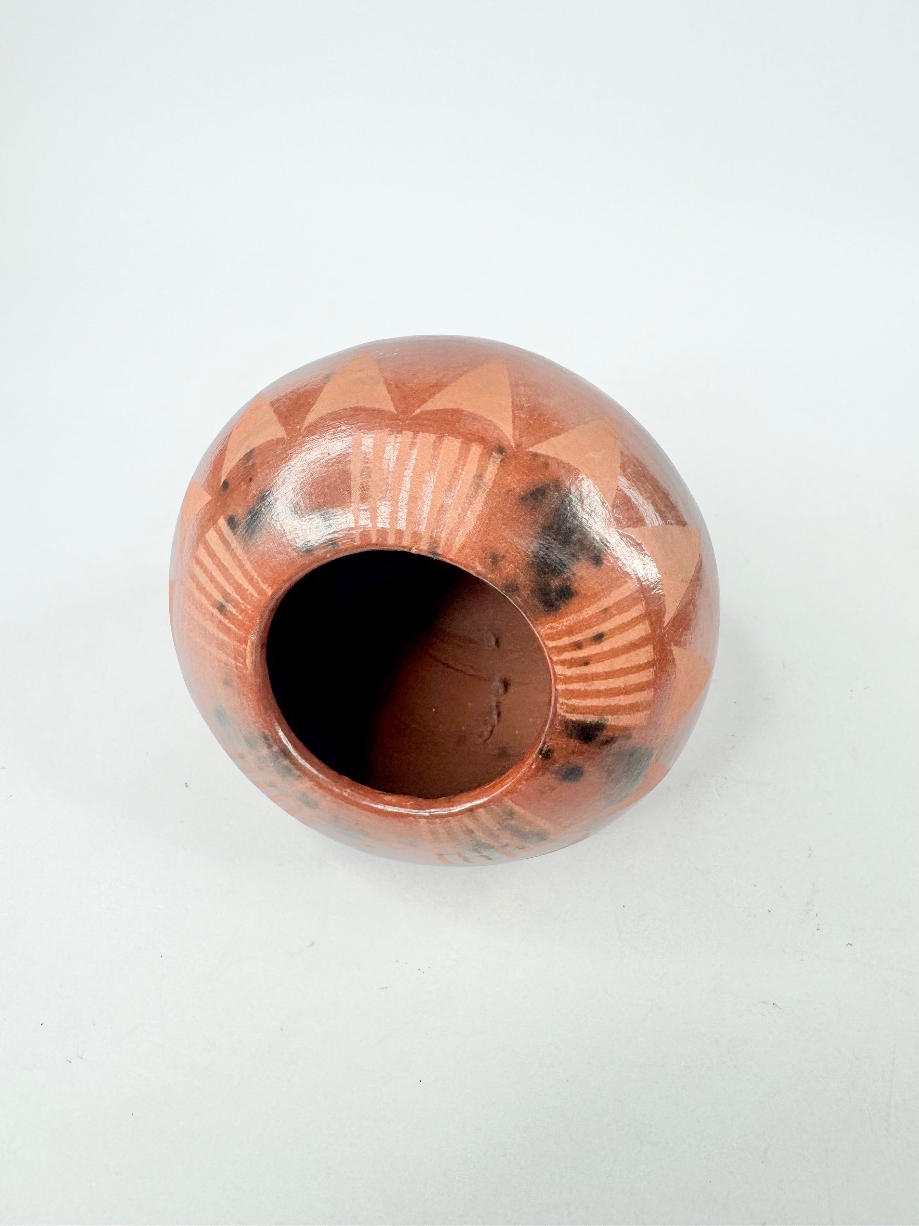 Sasak Pottery Rich Orange Earthenware Vase