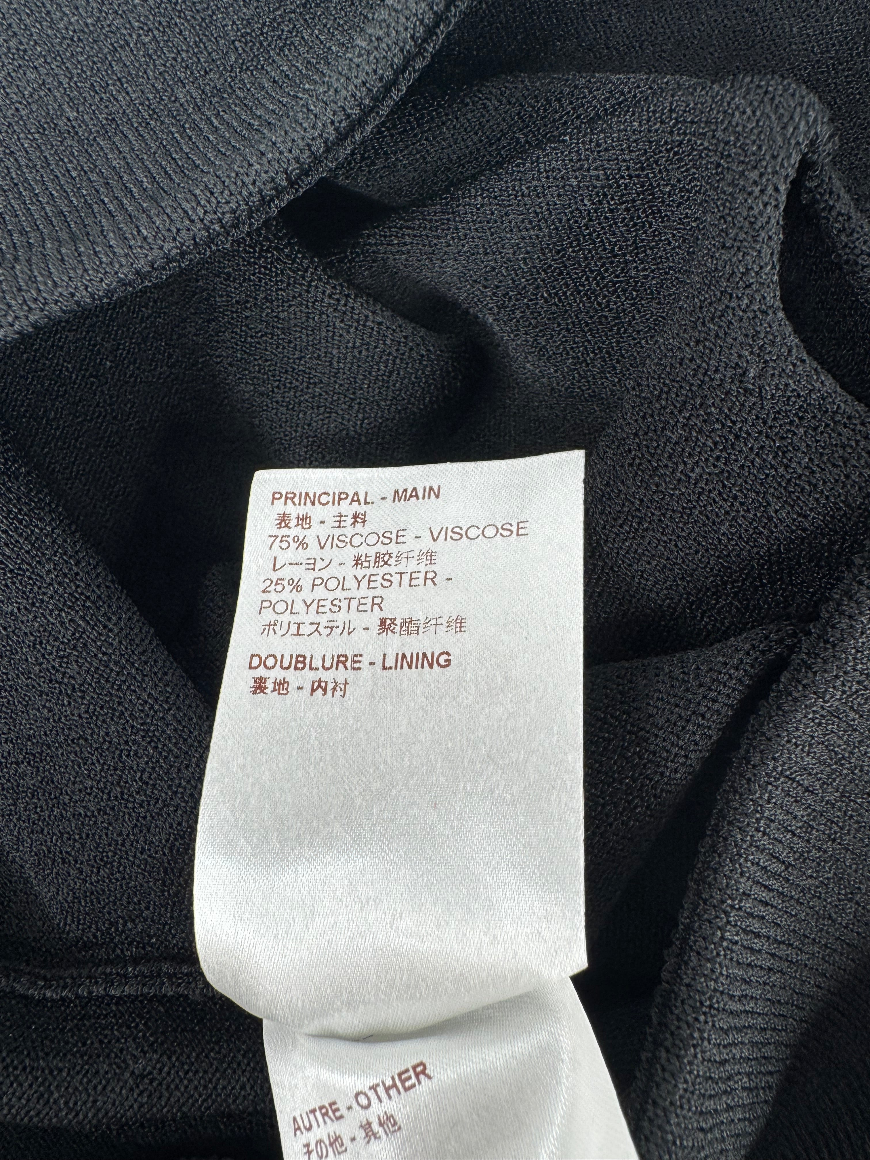 Louis Vuitton Black Stretch Knit Skirt With Cut Out Detail - AU8