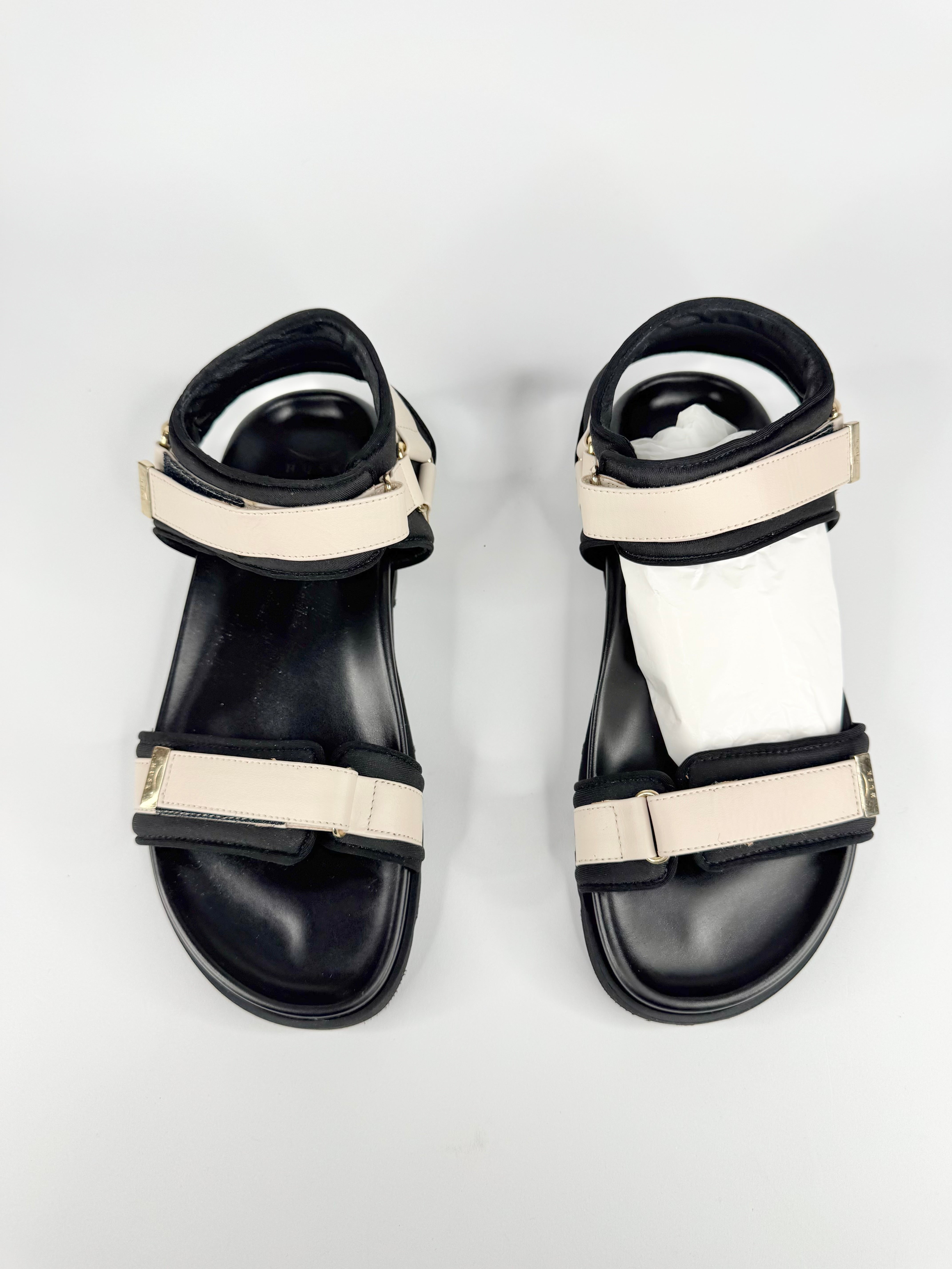 Husk Black & Cream Sandals NWT - EU40