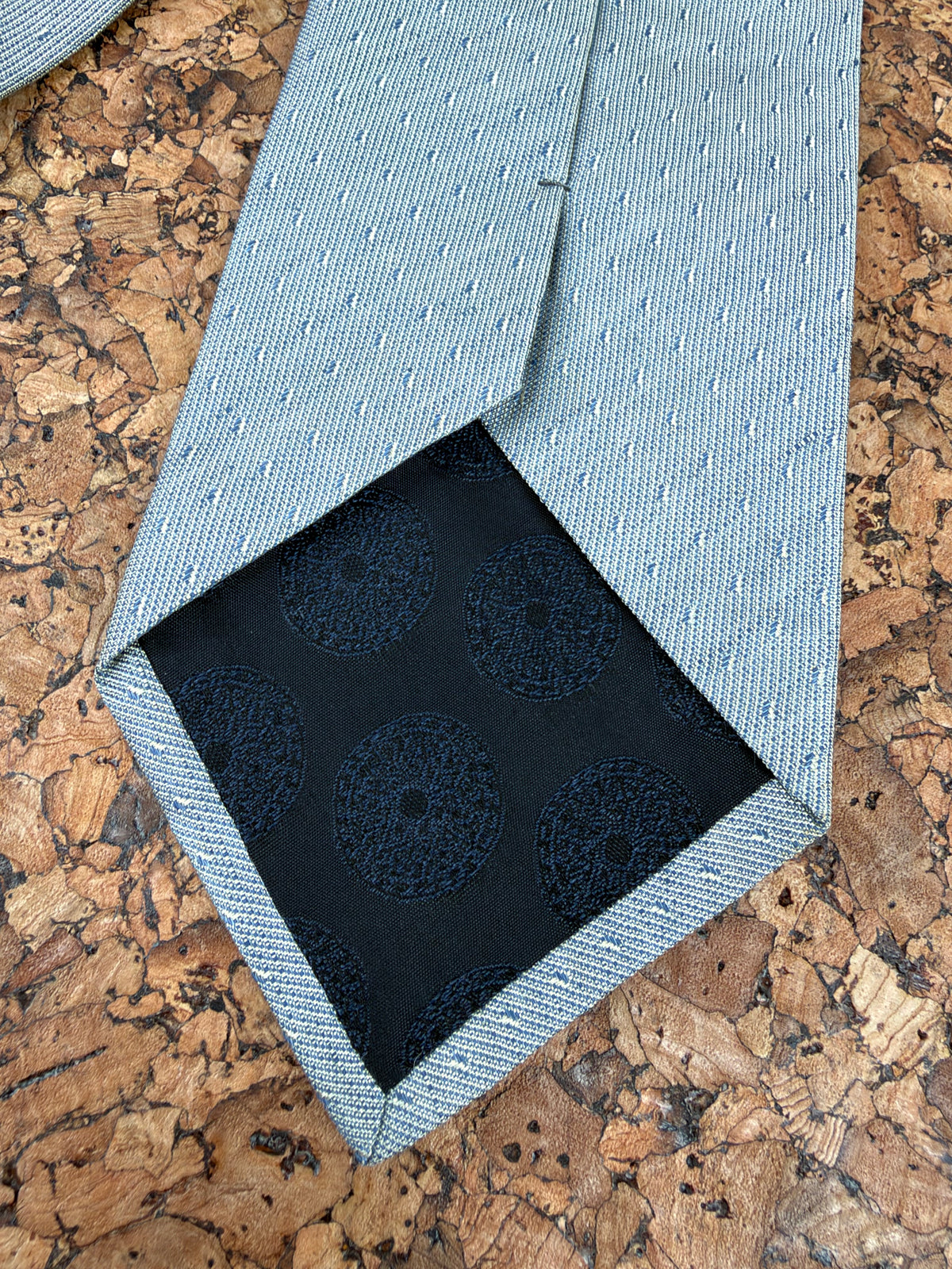 Versace Classic V2 Grey & Blue Medallion Motif Silk Tie