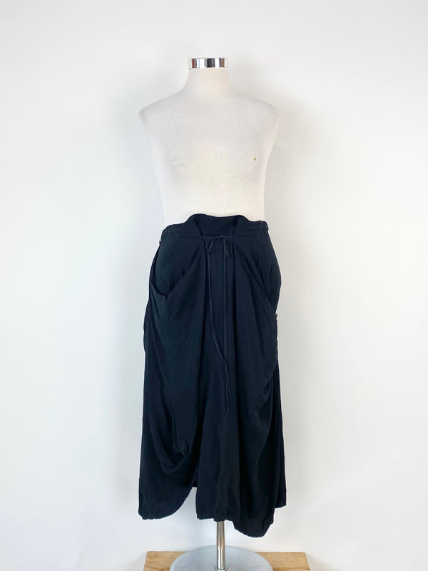 M. M. Sohn Black Drape Skirt - AU10