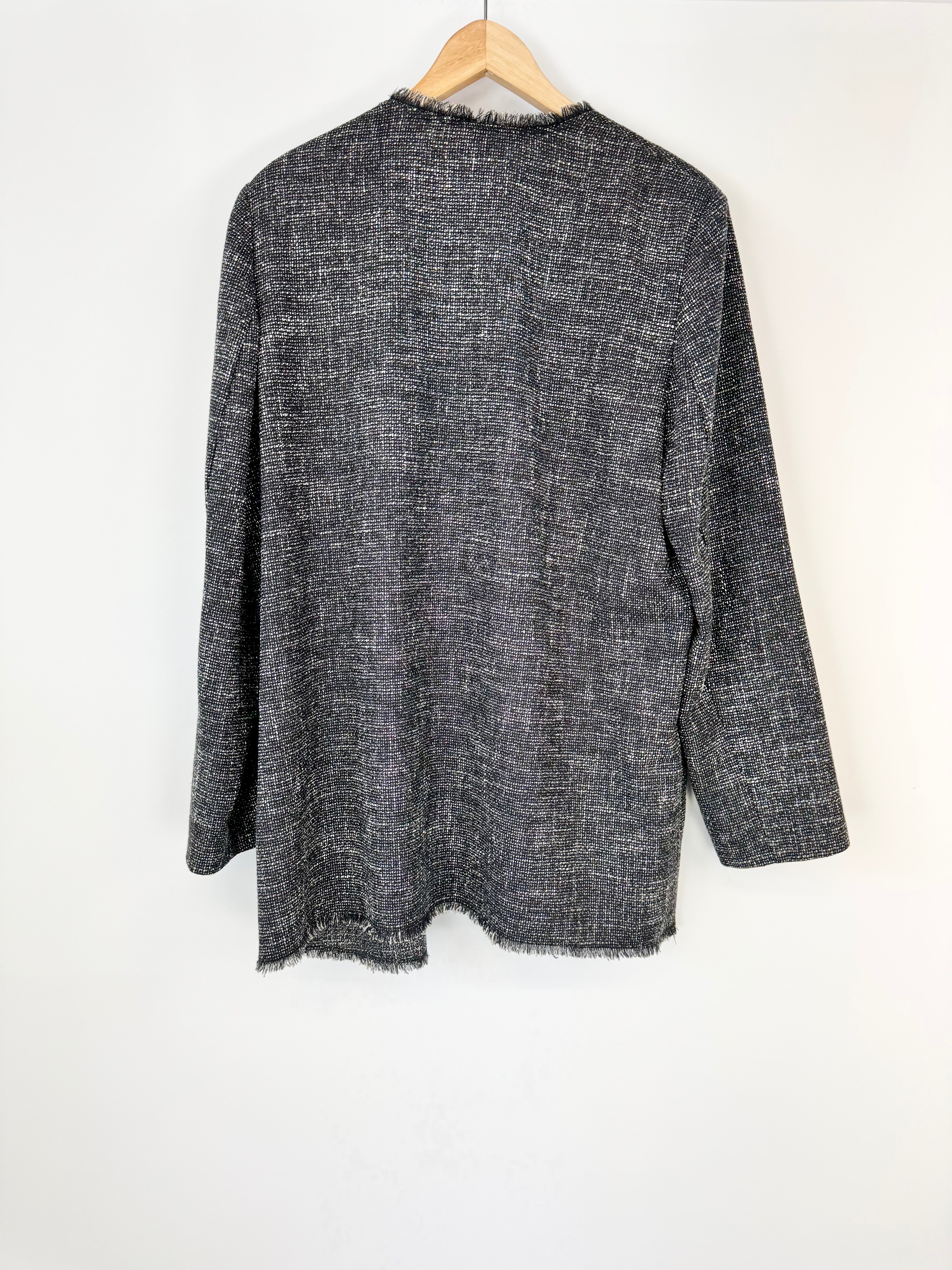 Marina Rinaldi Black & White Open Cardigan - AU12/14/16