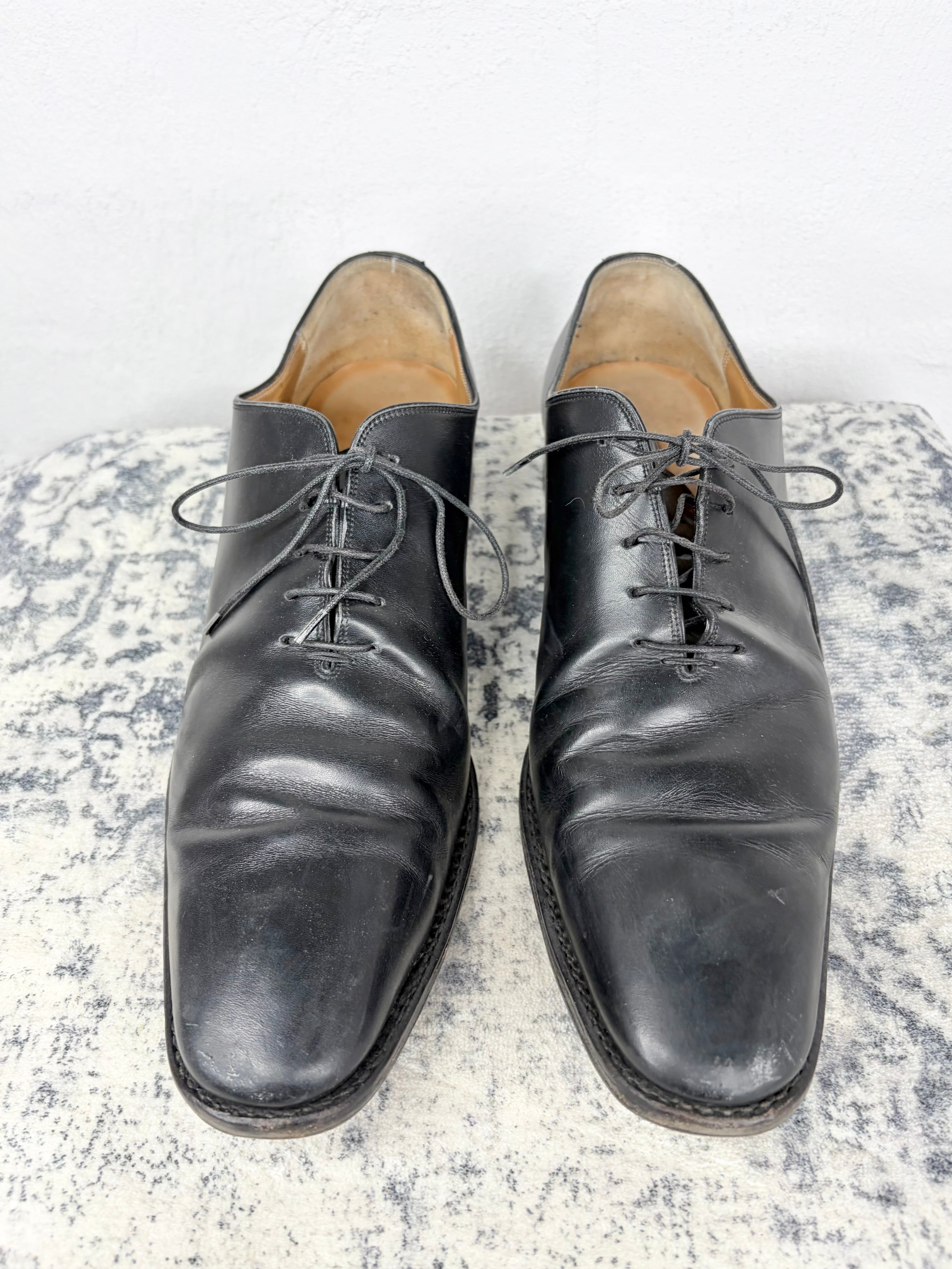 Salvatore Ferragamo Black Lace Up Dress Shoes - EU44.5
