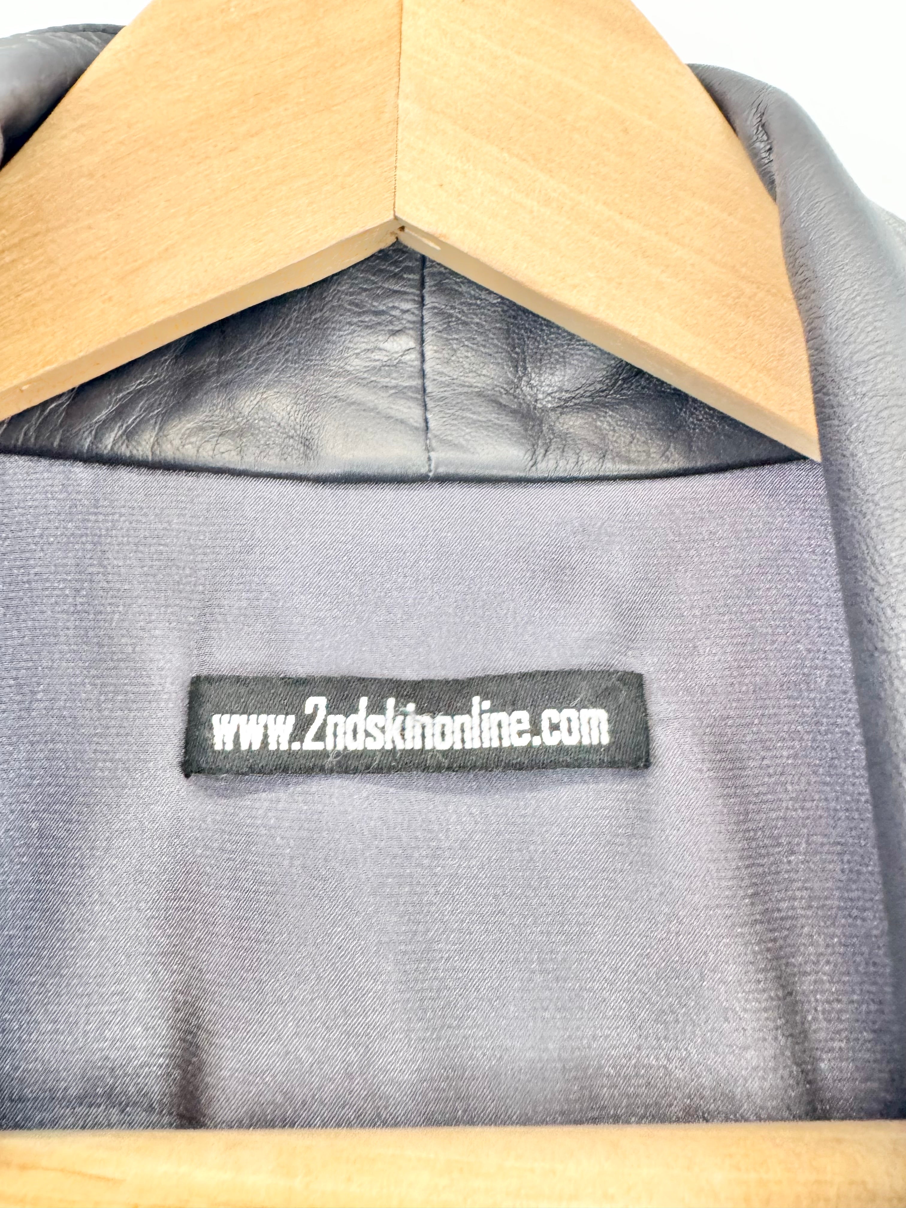 2nd Skin Black Leather Fitted Jacket - AU8