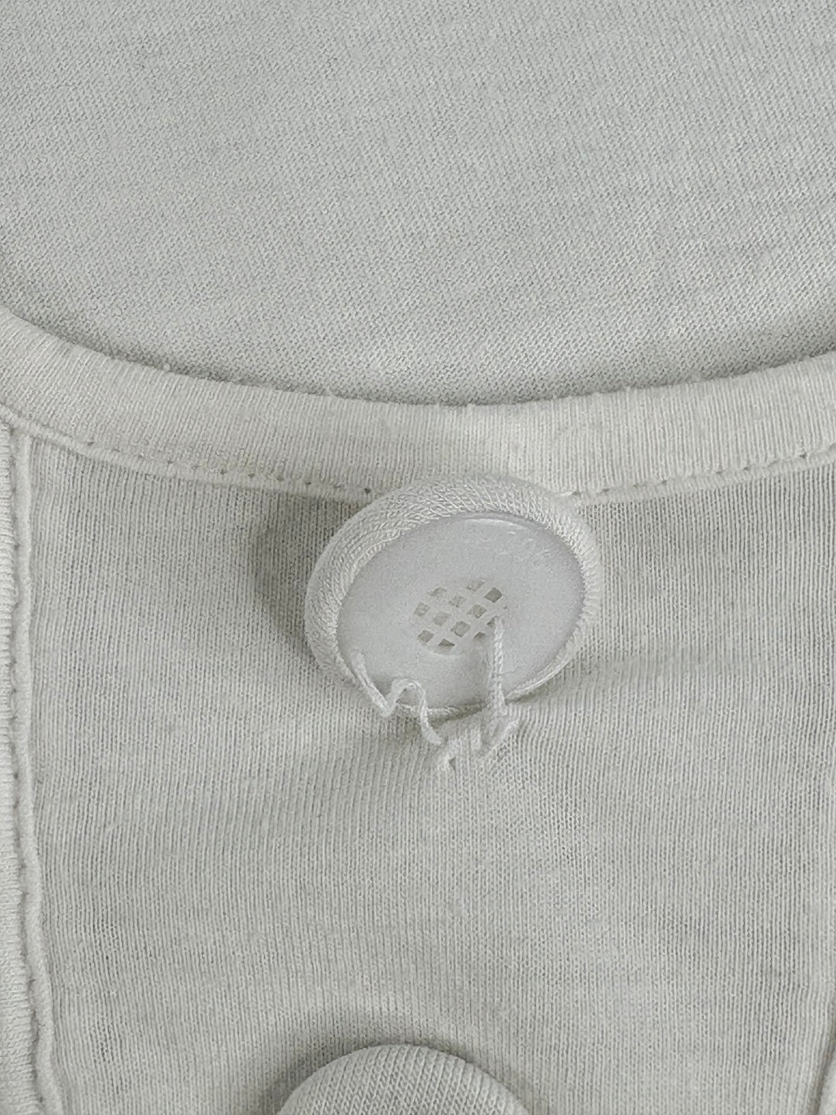 See By Chloé White Scoop-Neck Bead Detail Top - AU6/8