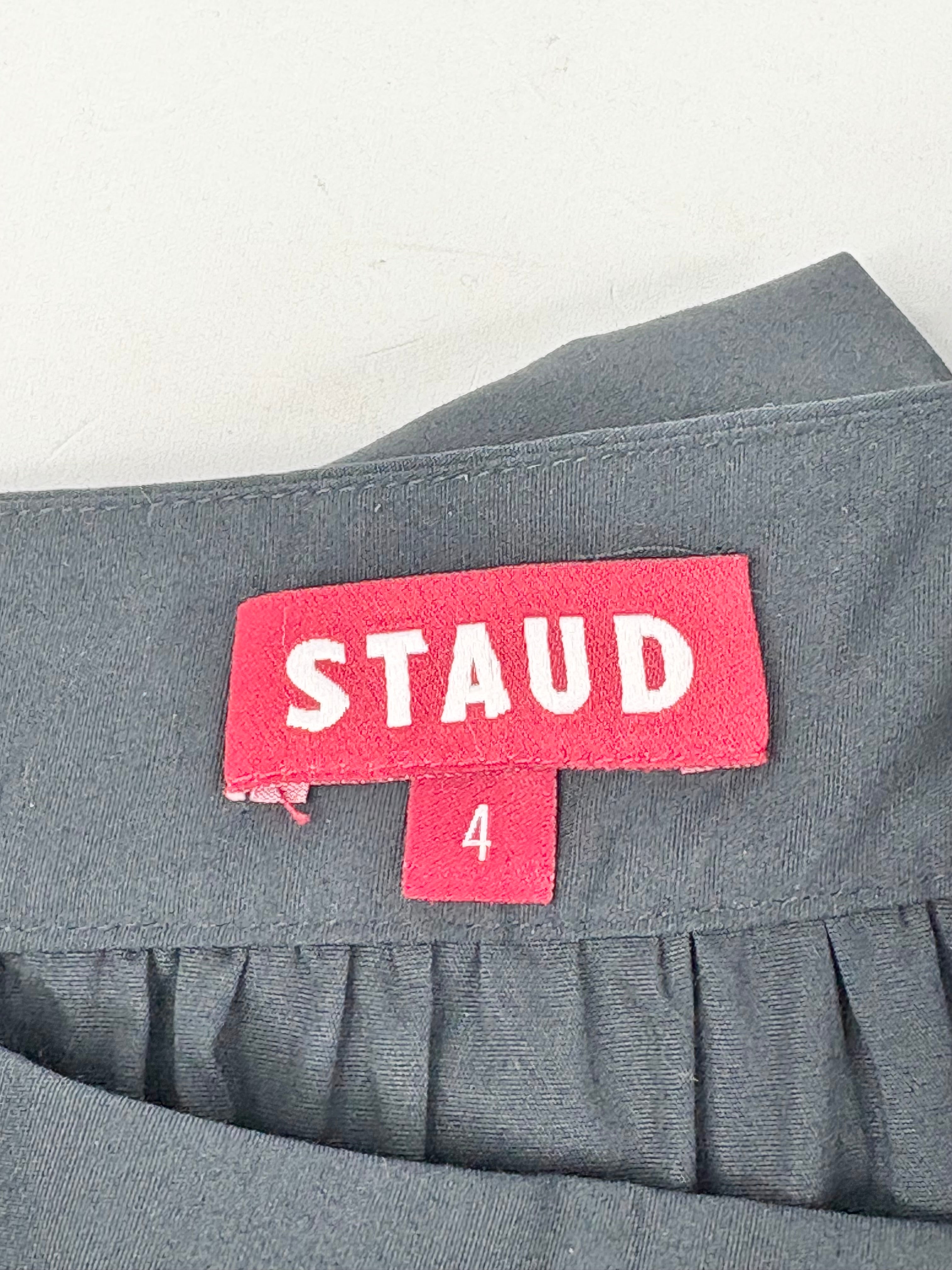 Staud Black Tiered Maxi Skirt - AU12
