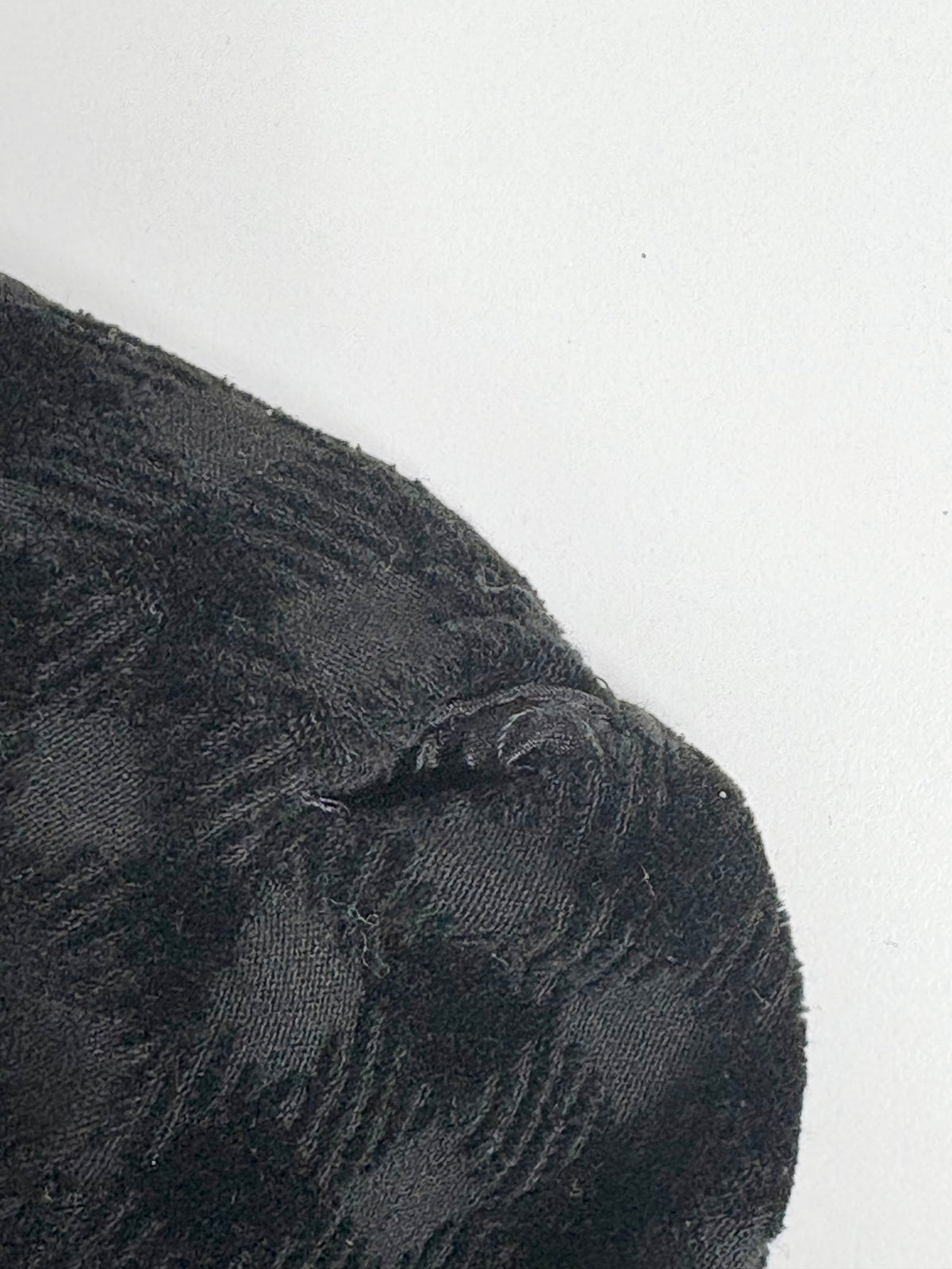 Vintage 80s Giorgio Armani Black Felted-Check Jacket - AU10/12