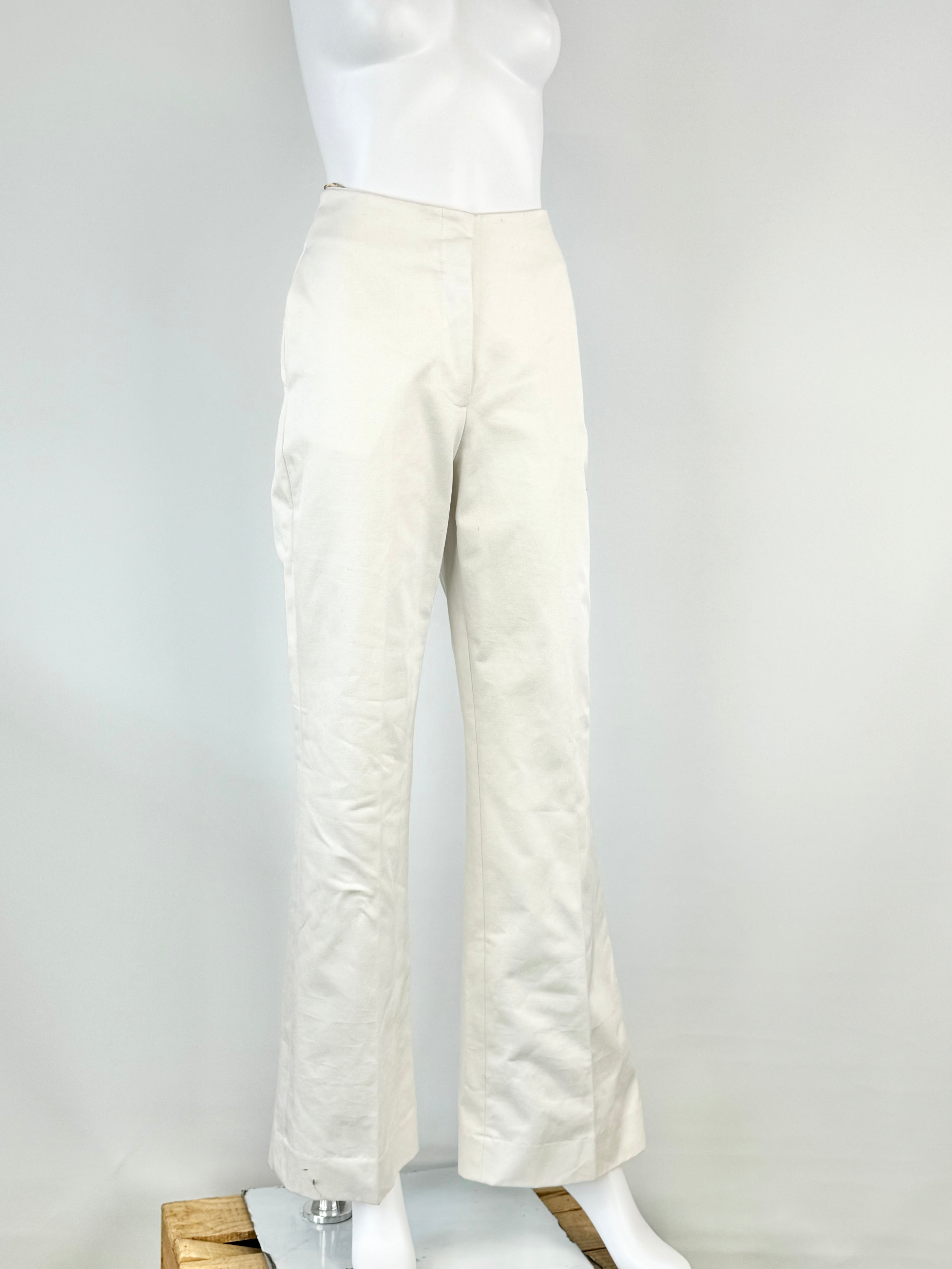 Poet Studio 'Vir' Talc White Slacks NWT - AU6
