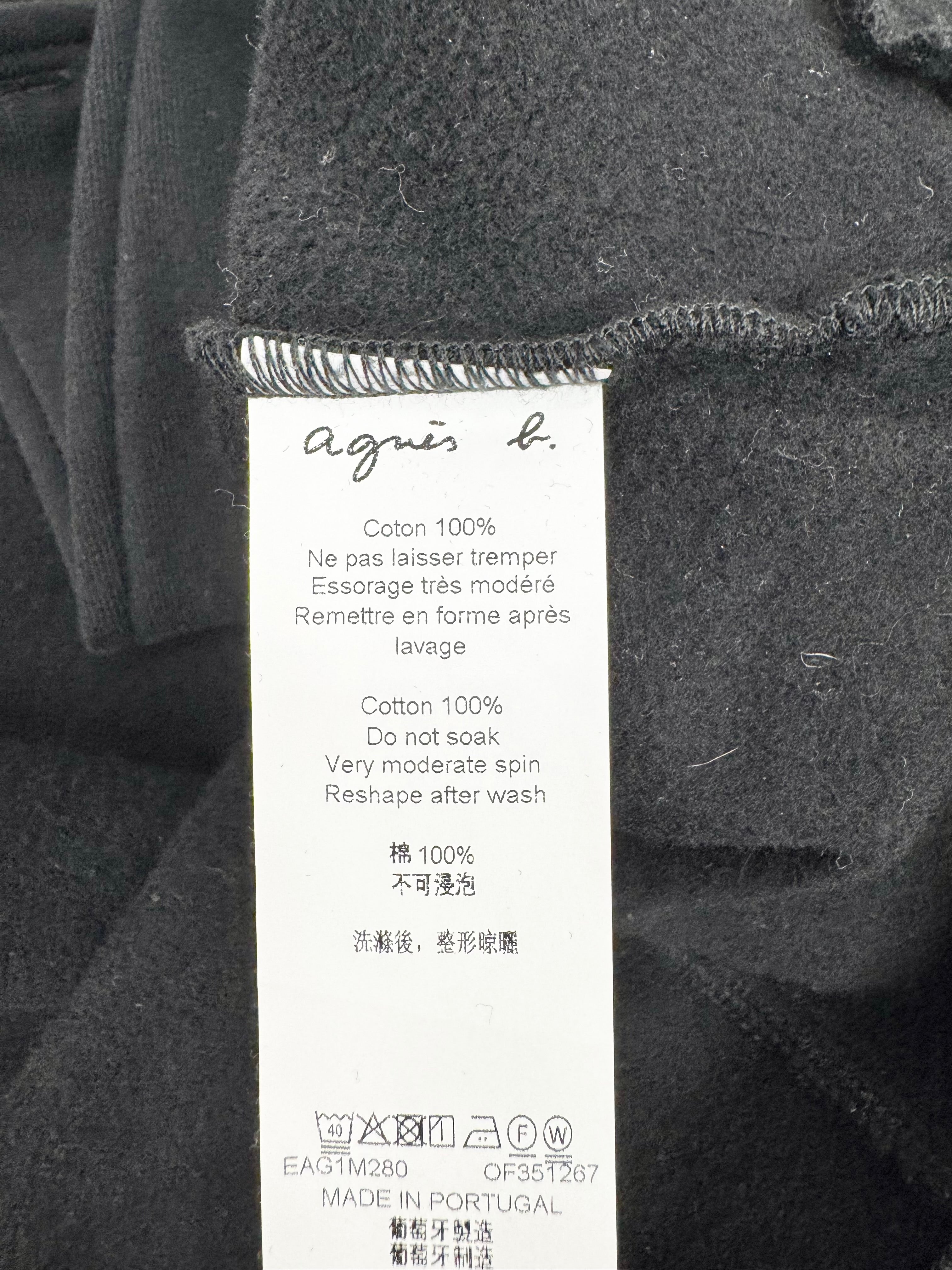 Agnès B Black Asymmetrical Buttoned Cotton Jacket - AU8/10
