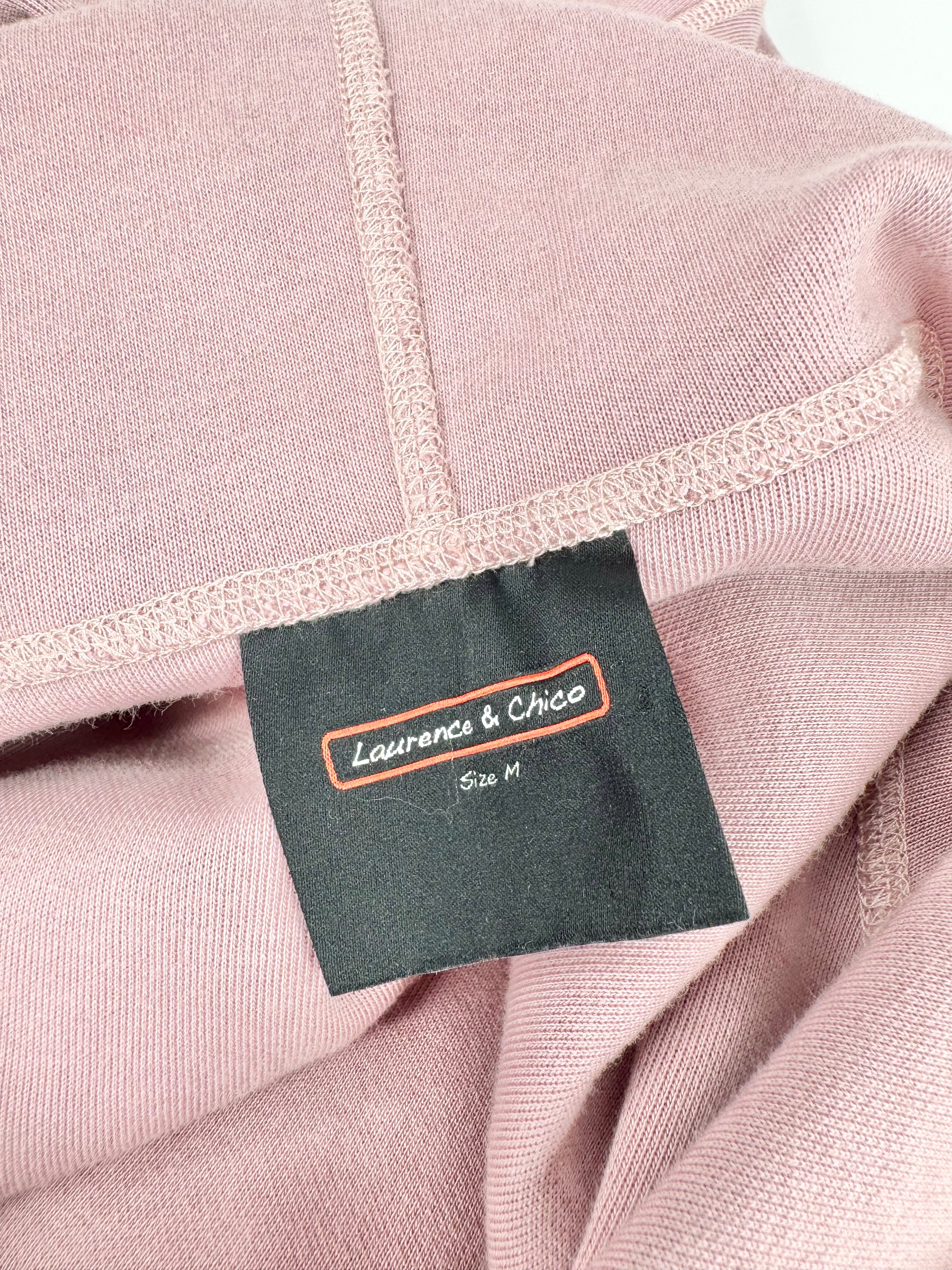 Laurence & Chico Musk Pink Hooded Long Sleeve Mini Dress - AU10