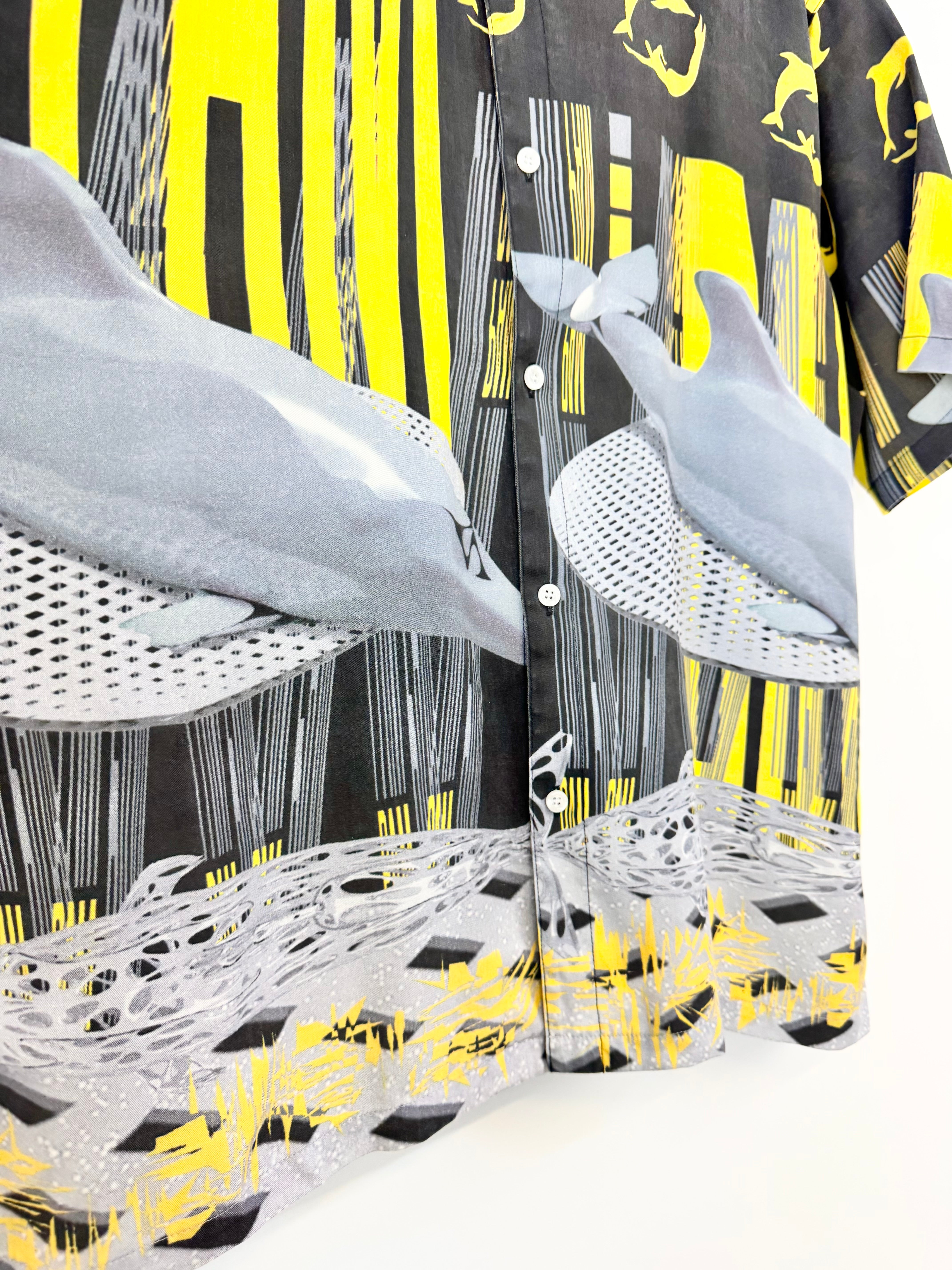 P.A.M 'Dolphin Duo Sono' Button Up Short Sleeve Shirt - M/L