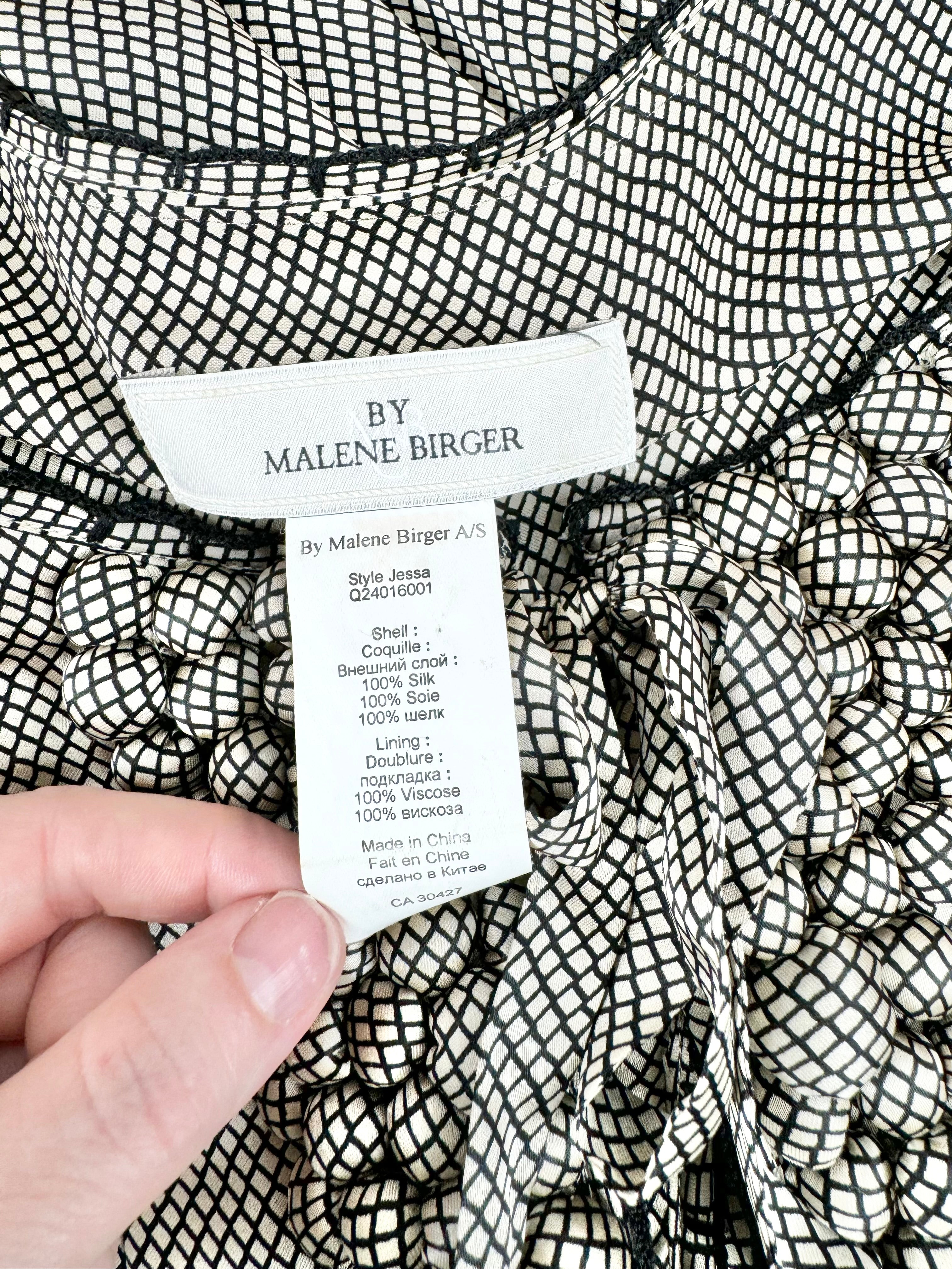 By Malene Birger 'Jessa' Cream & Black Grid Pattern Dress - AU8