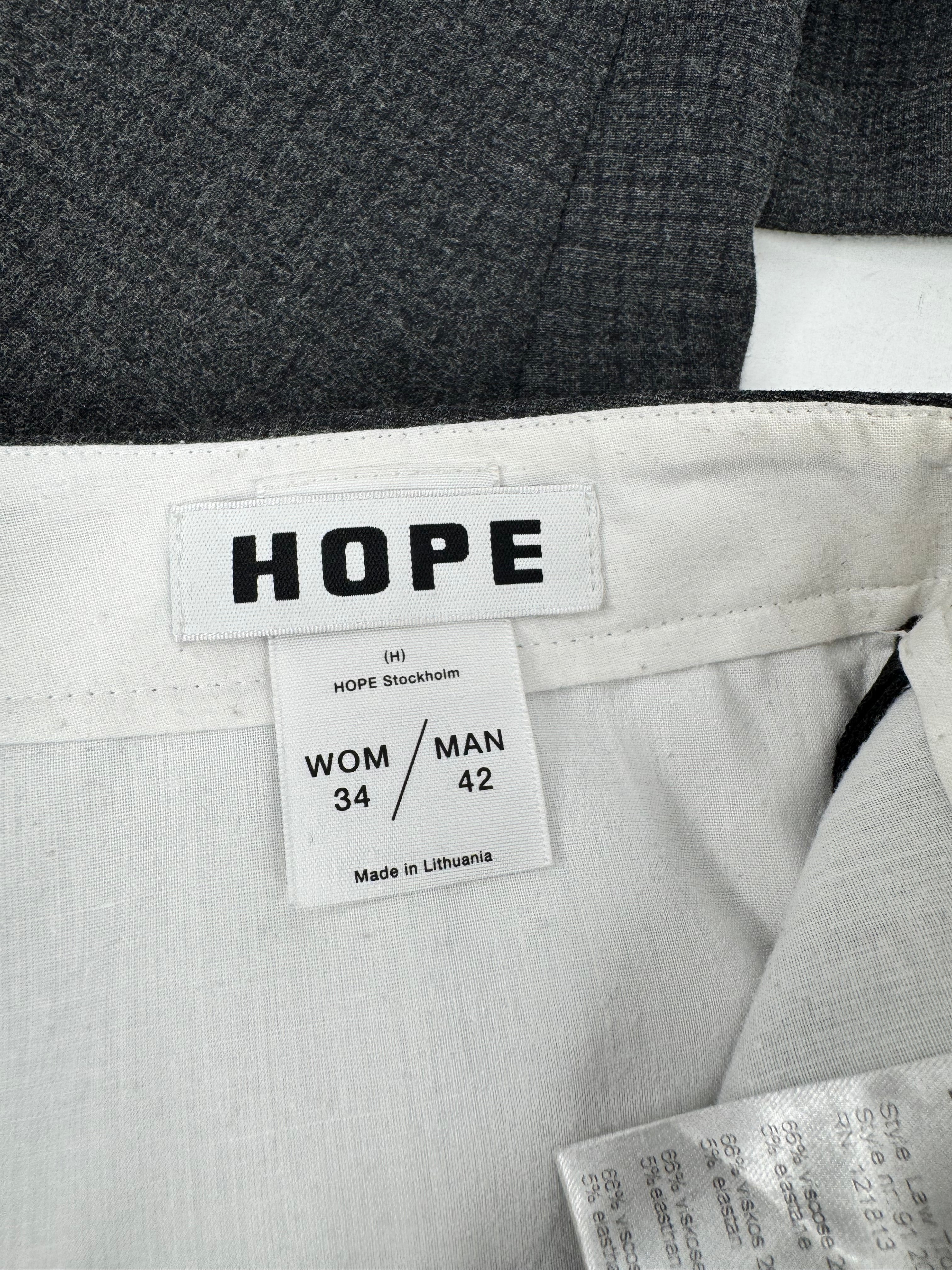 Hope Stockholm Grey Grid Pattern Slacks - 34
