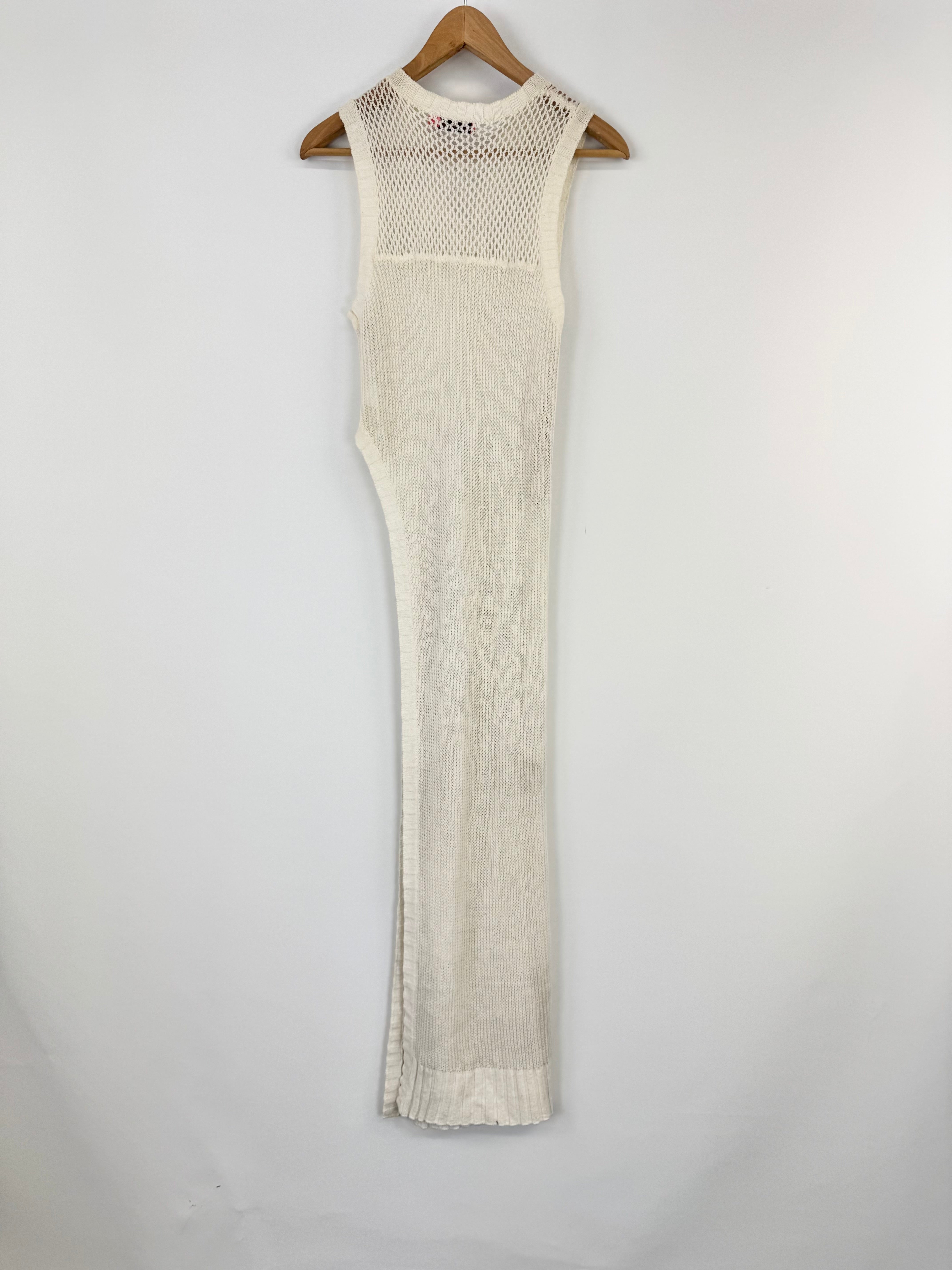 Manning Cartell Cream Crochet Cotton & Linen Maxi Tunic - AU8