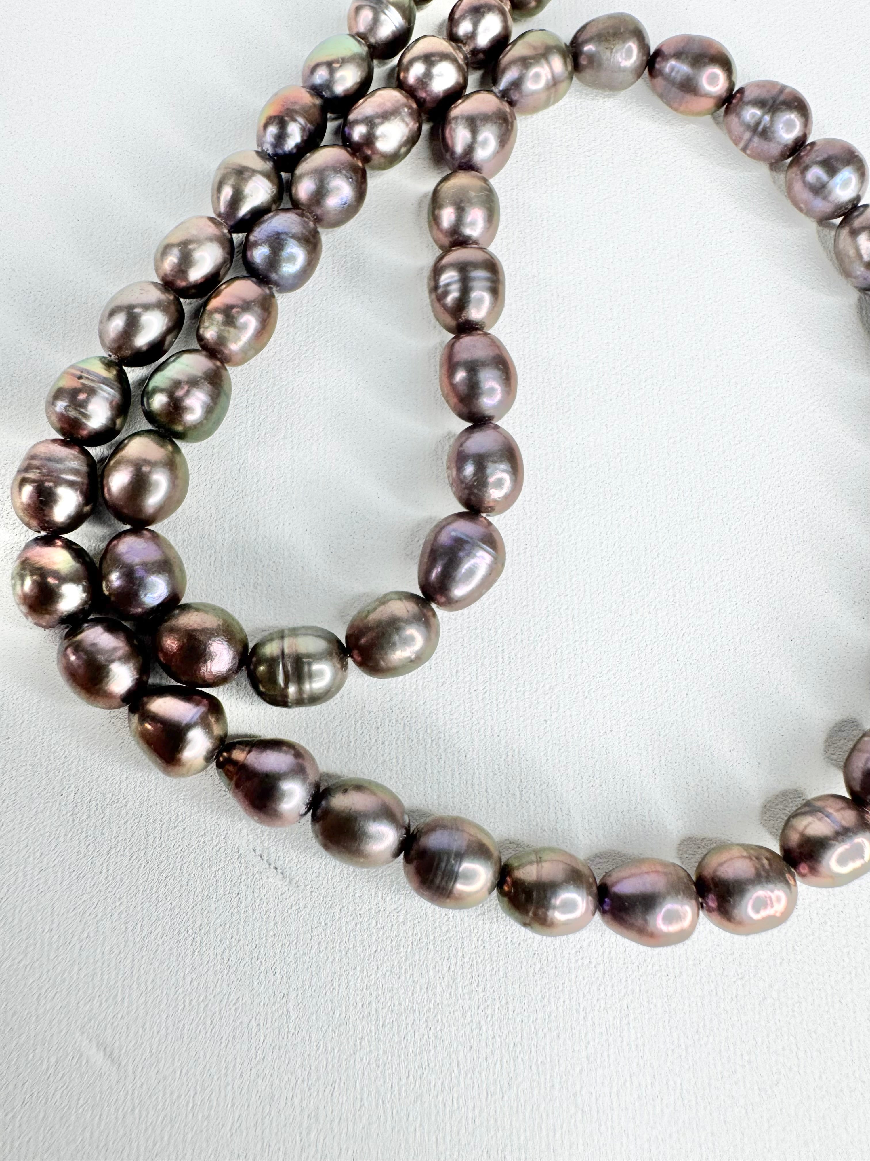 Dyed Purple Cultured Pearl Necklace