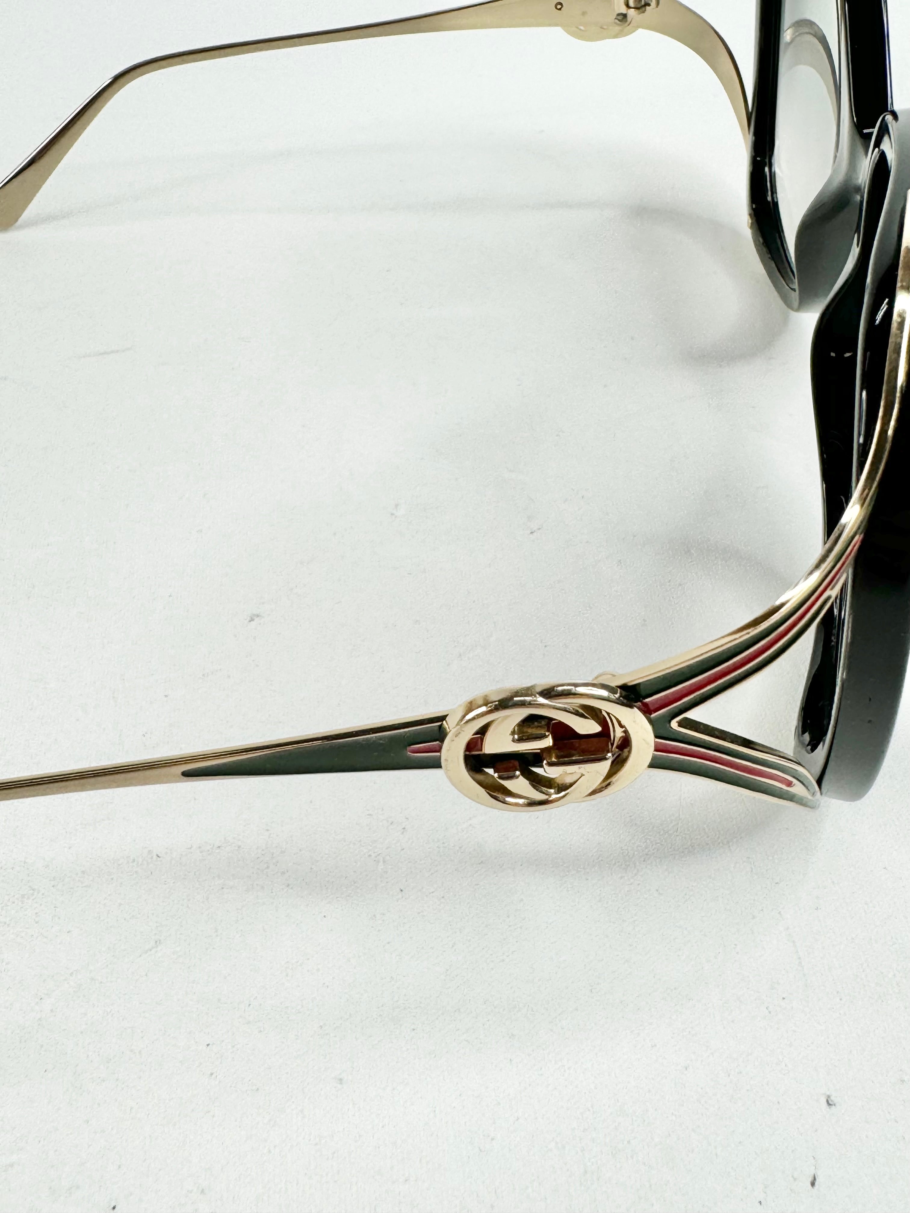 Gucci Grey Gradient Oversized Glasses