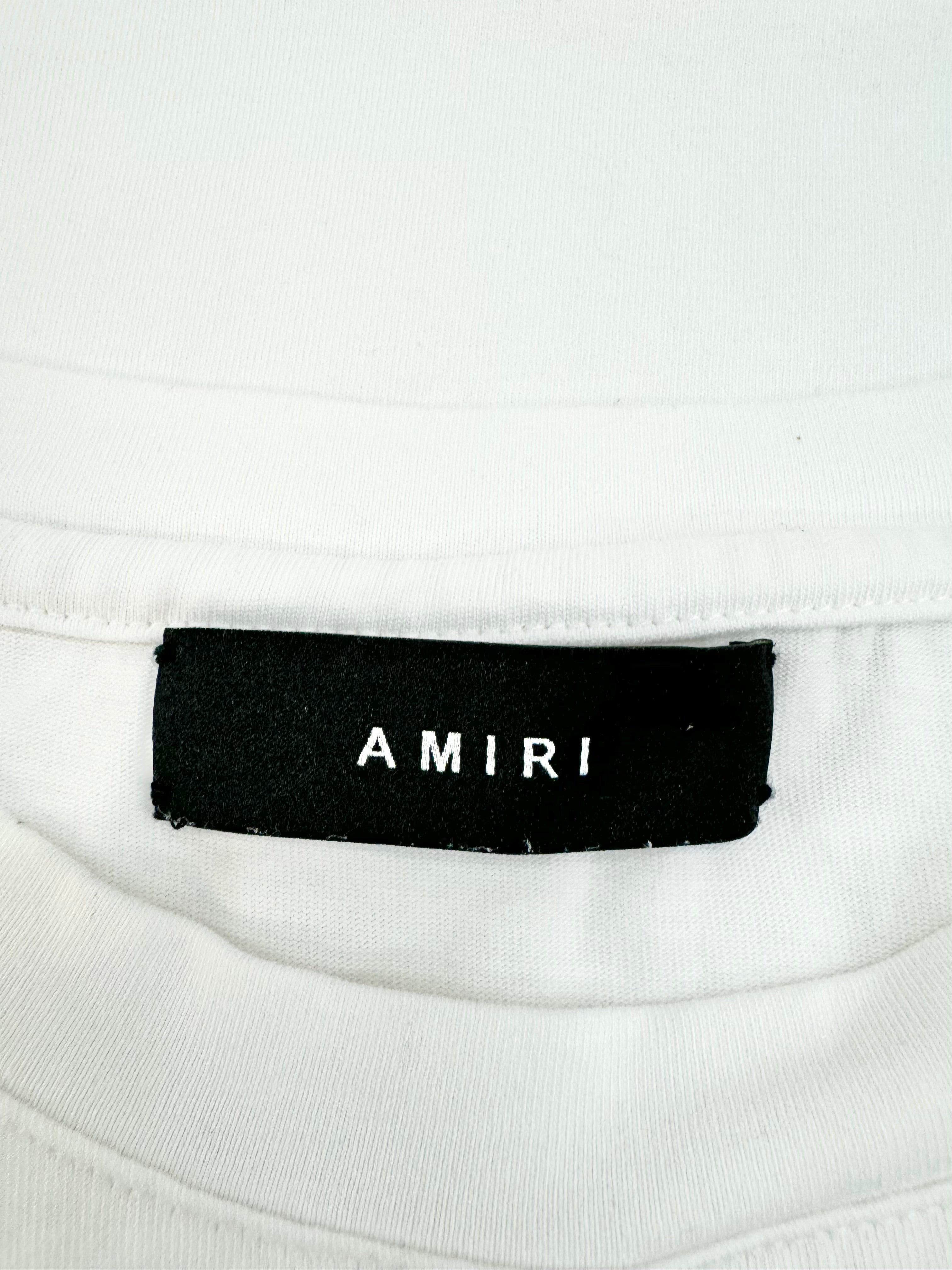 Amiri White Cotton Heron Patterned T-Shirt - AU8/10