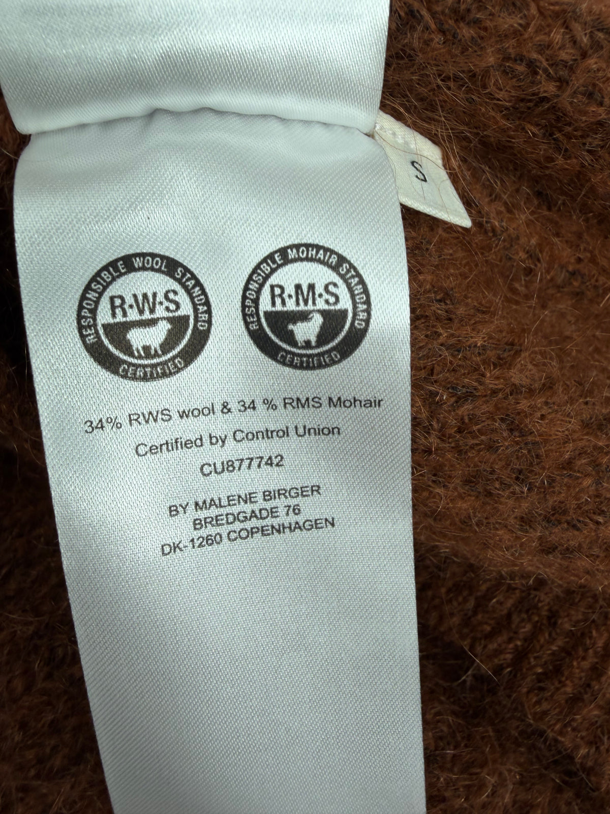 By Malene Birger Mohair Blend Rust 'Cyrus' Maxi Cardigan - AU8/10