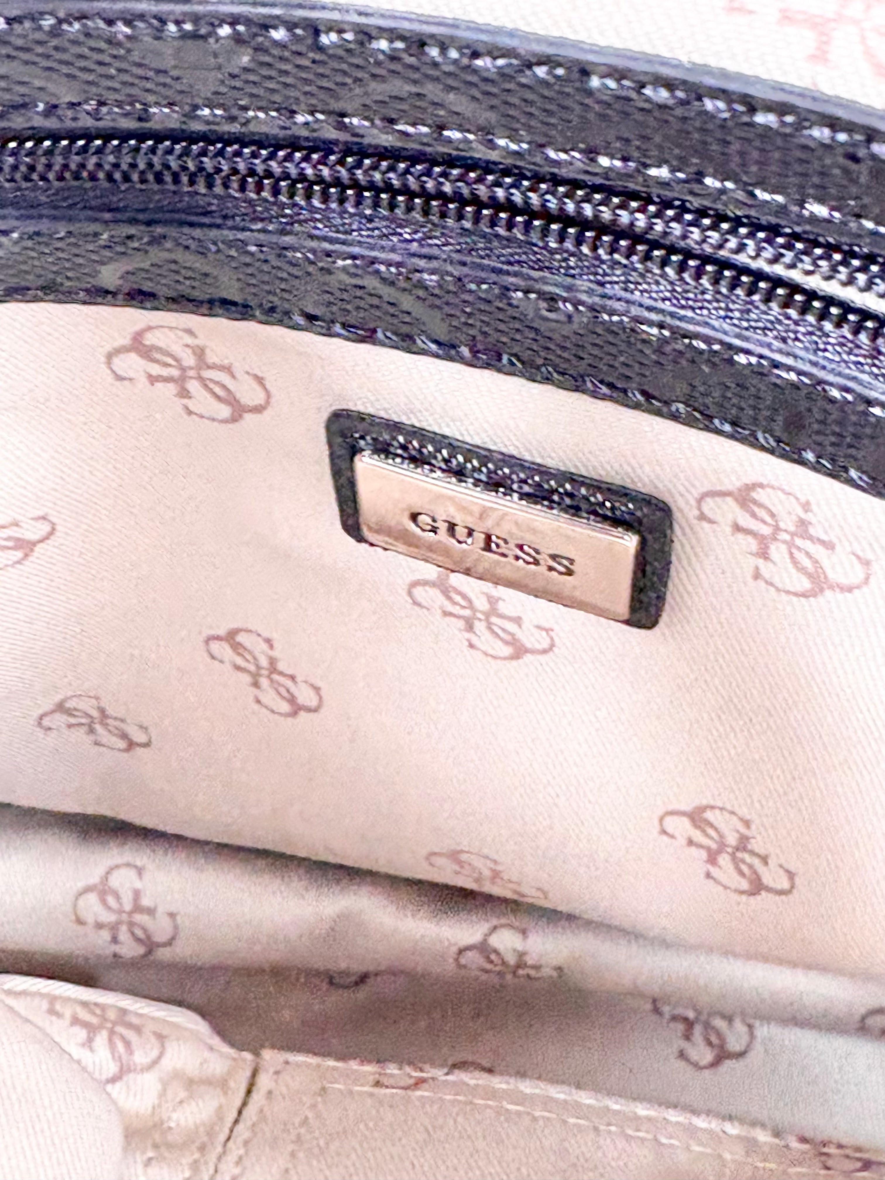 Guess Black PU Quilted 'Dilla' Handbag