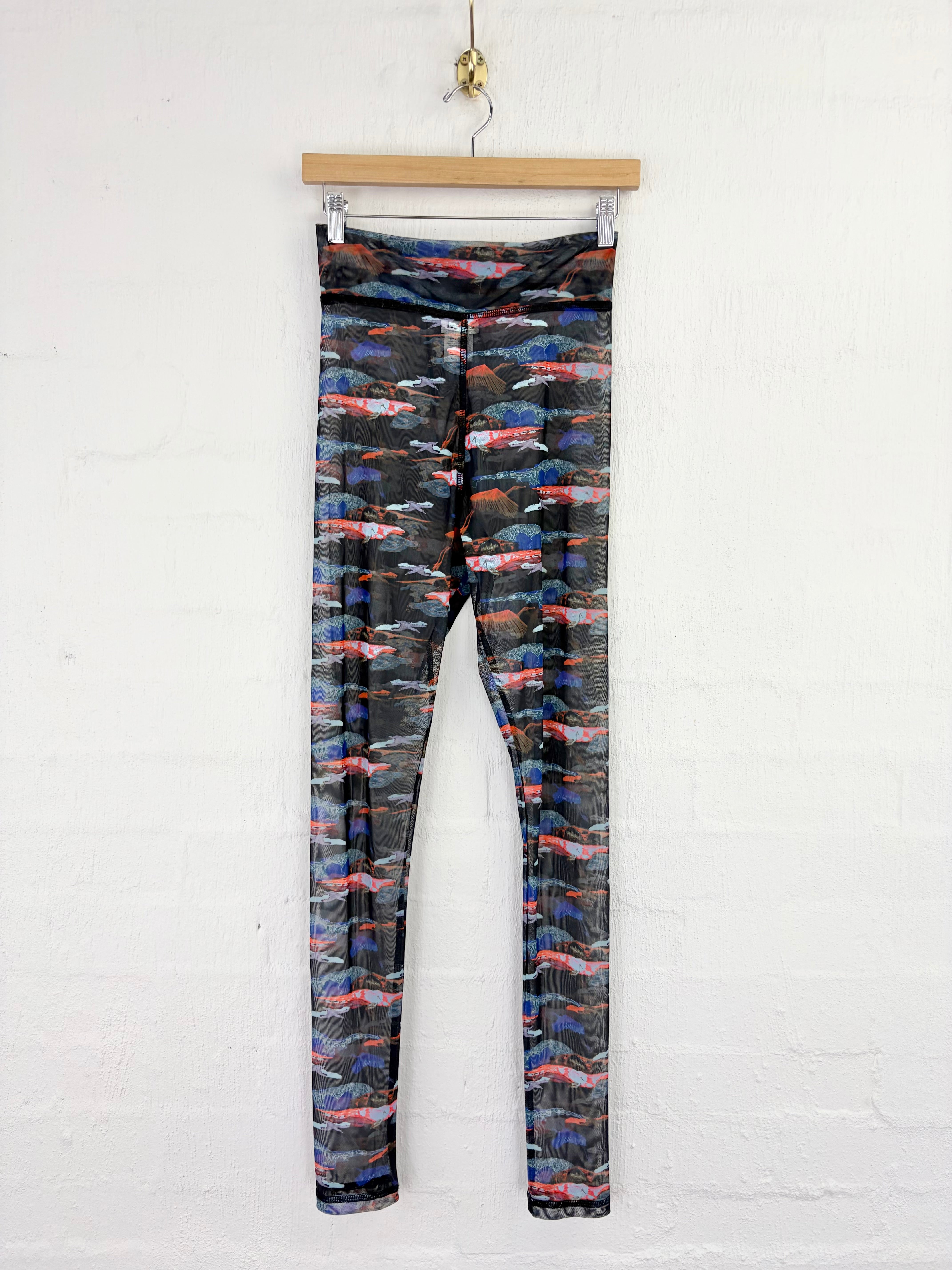 Henrik Vibskov Bird-Print Semi-Sheer Mesh Leggings - AU8/10