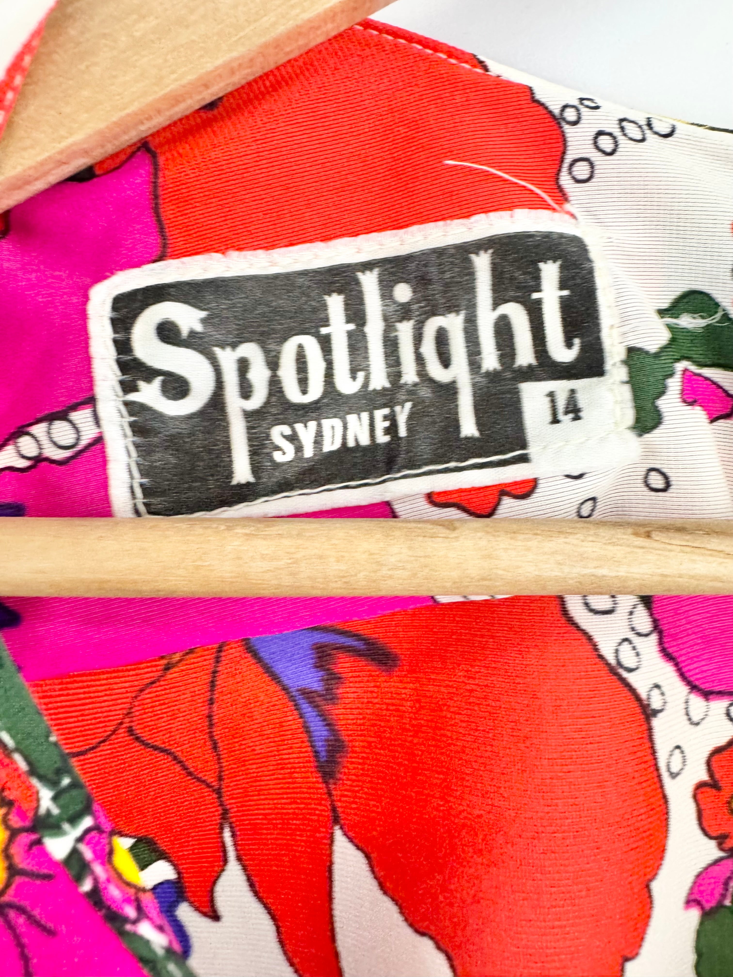 Vintage Spotlight Sydney Bright Retro Floral Dress- AU12