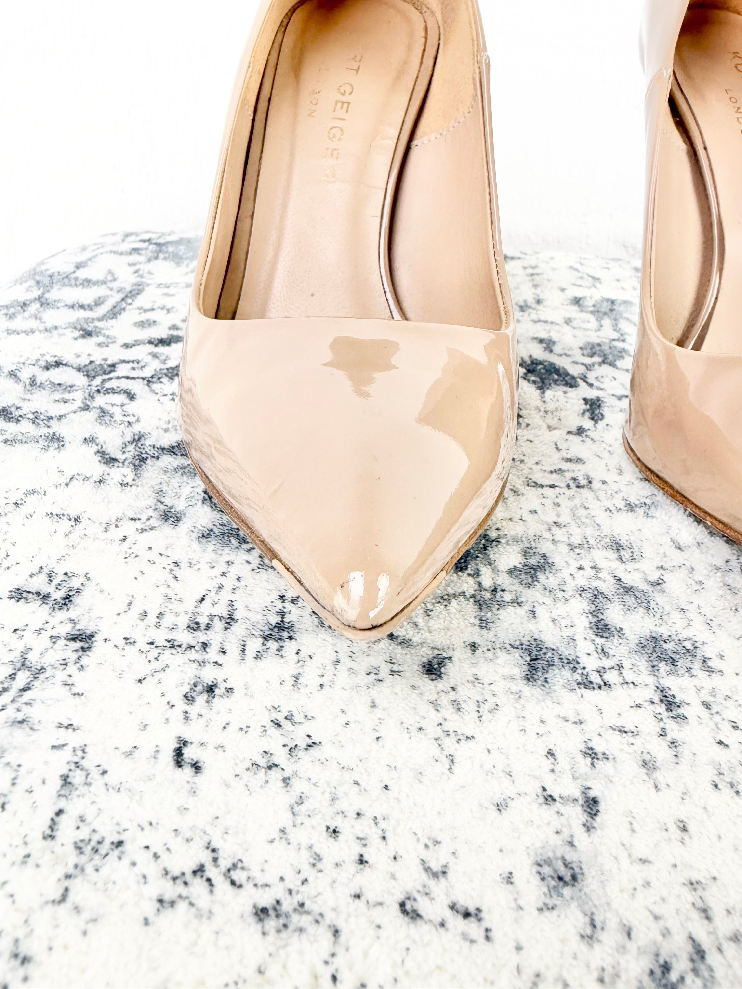 Kurt Geiger Latte Patent Leather Stilettos - EU38