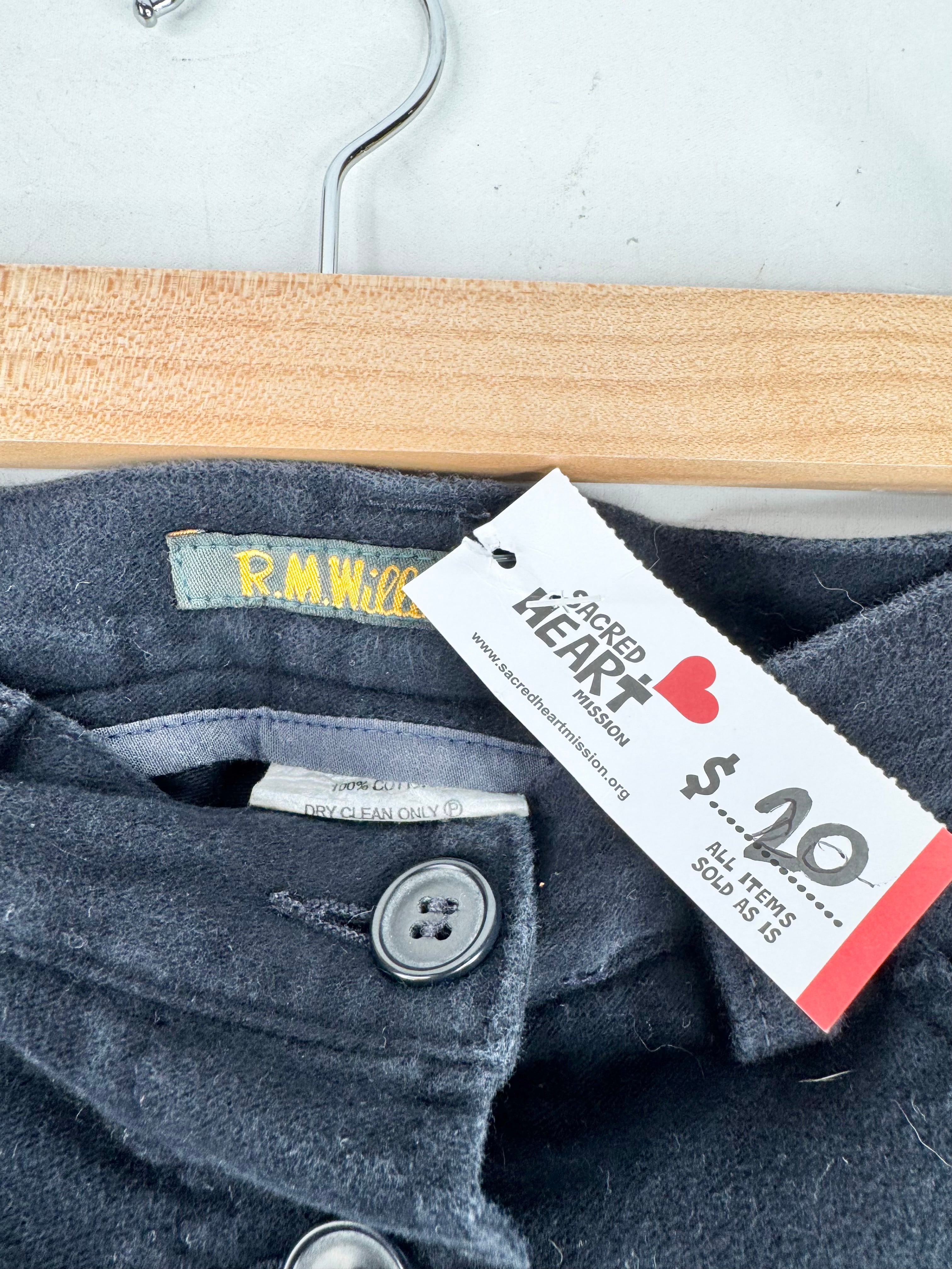 R.M. Williams Dark Blue Buttoned Mini Skirt - AU10