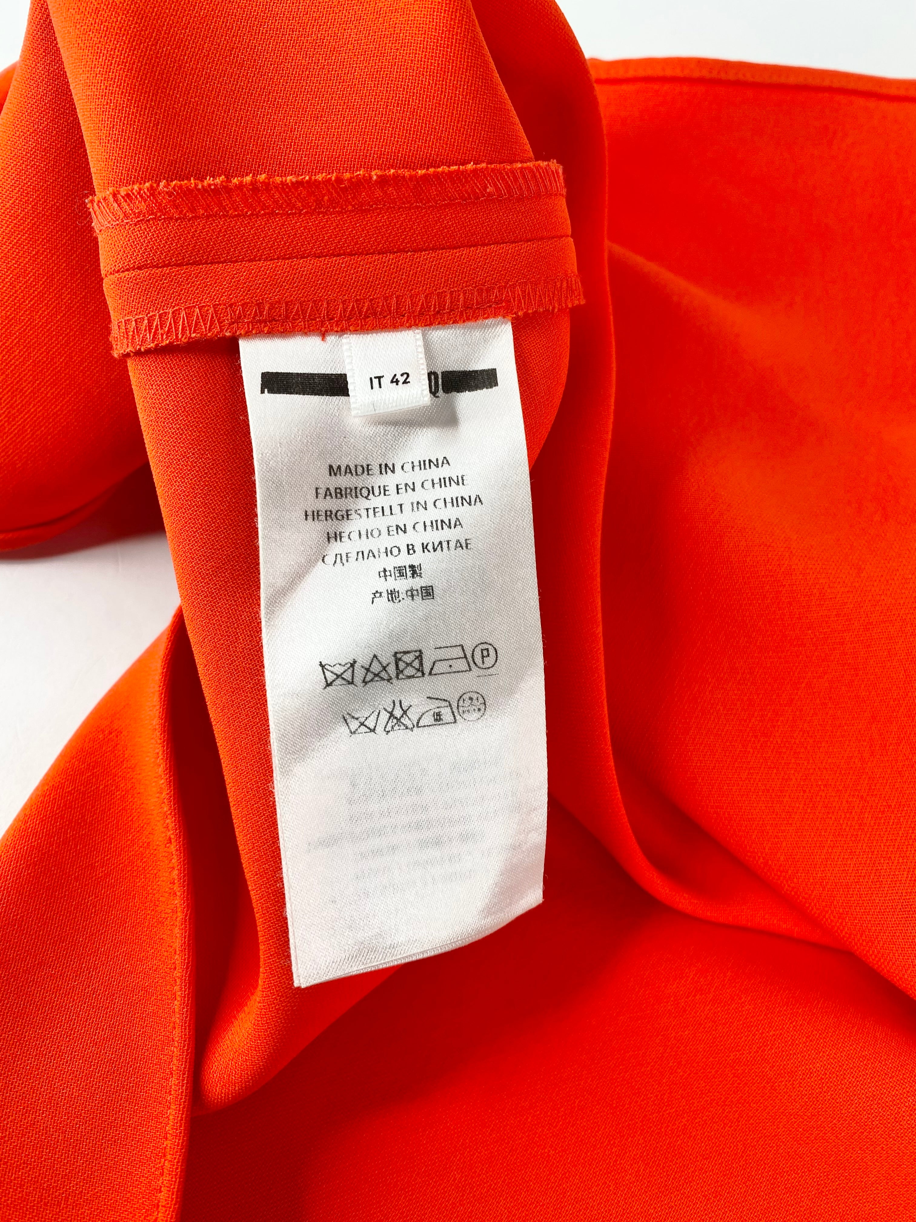 McQ Deep Orange Top - AU10/12
