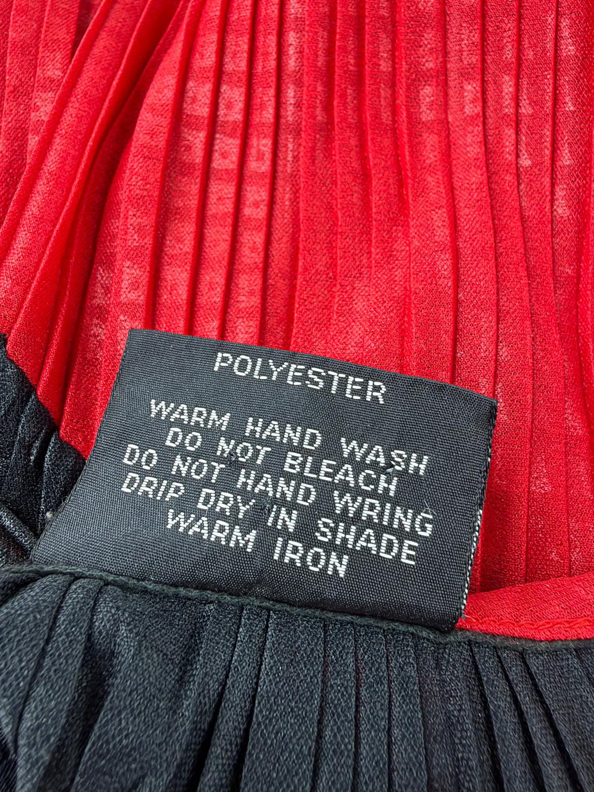 Vintage Stitches Red & Black Pleated Dress - AU12