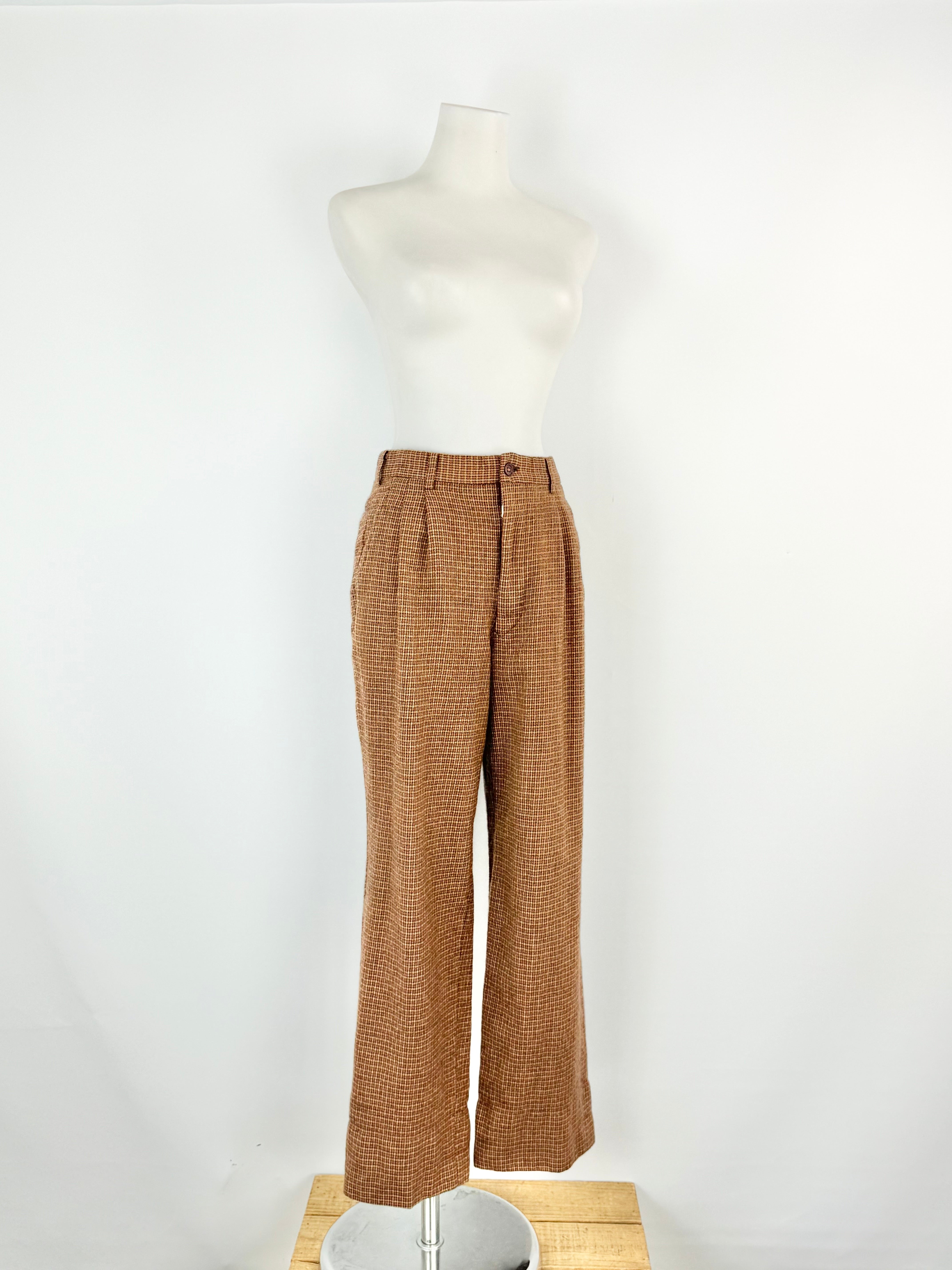 Karl Helmut Plaid Wool Slacks - AU6