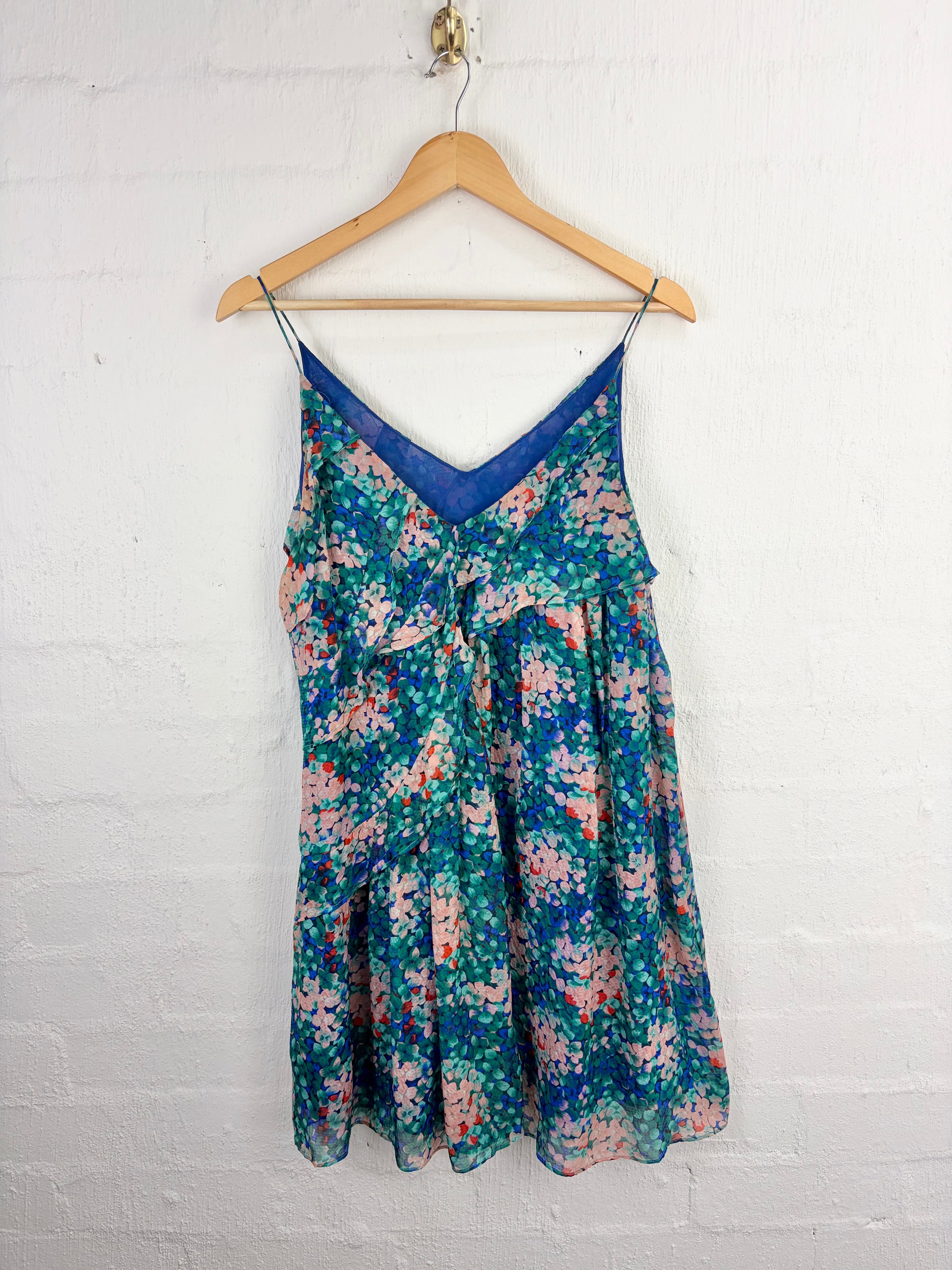 Zimmermann Silk Hydrangea Patterned Midi Dress - AU10/12