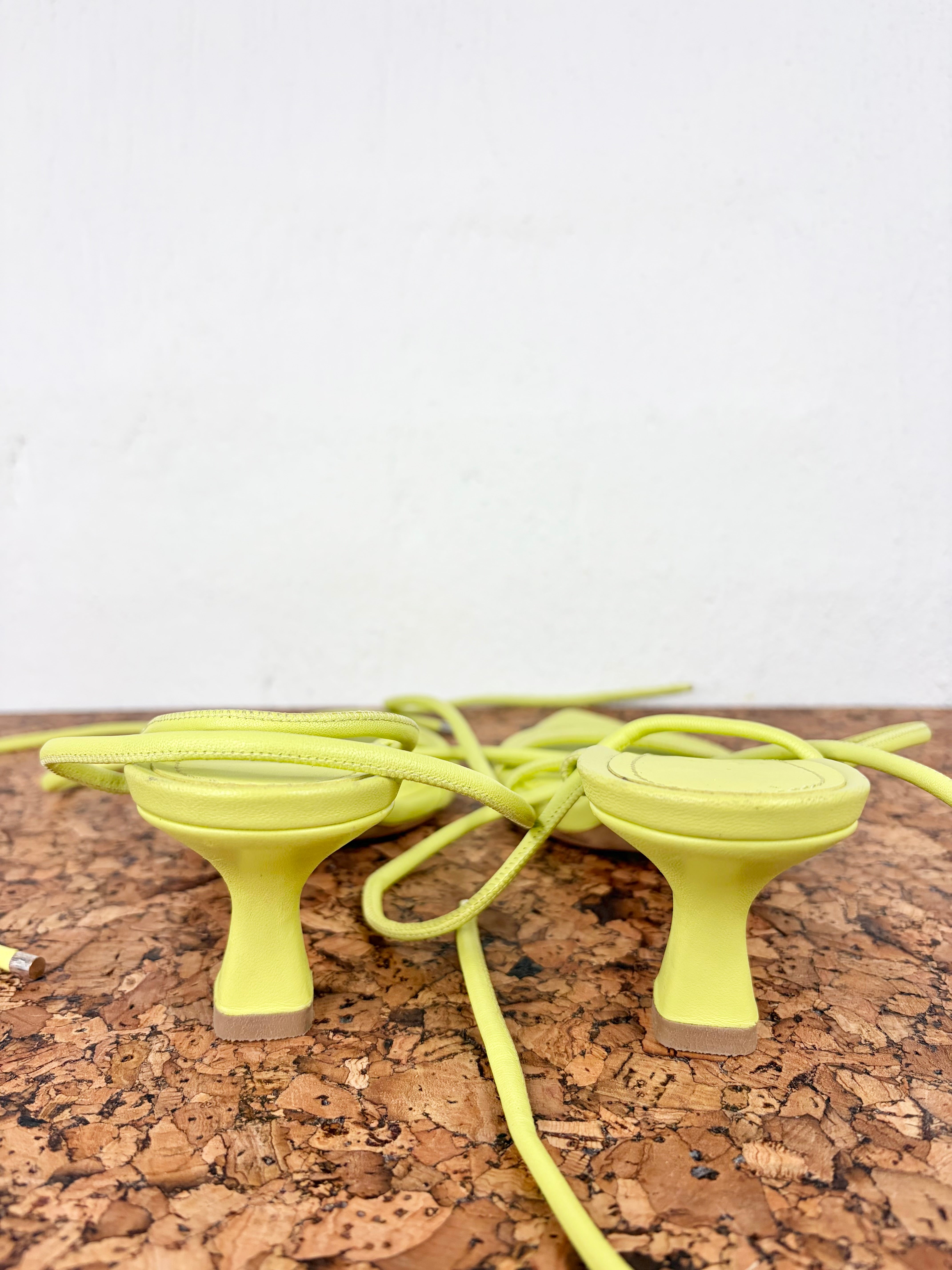 3JUIN Lime Green Strappy Heel - EU37.5