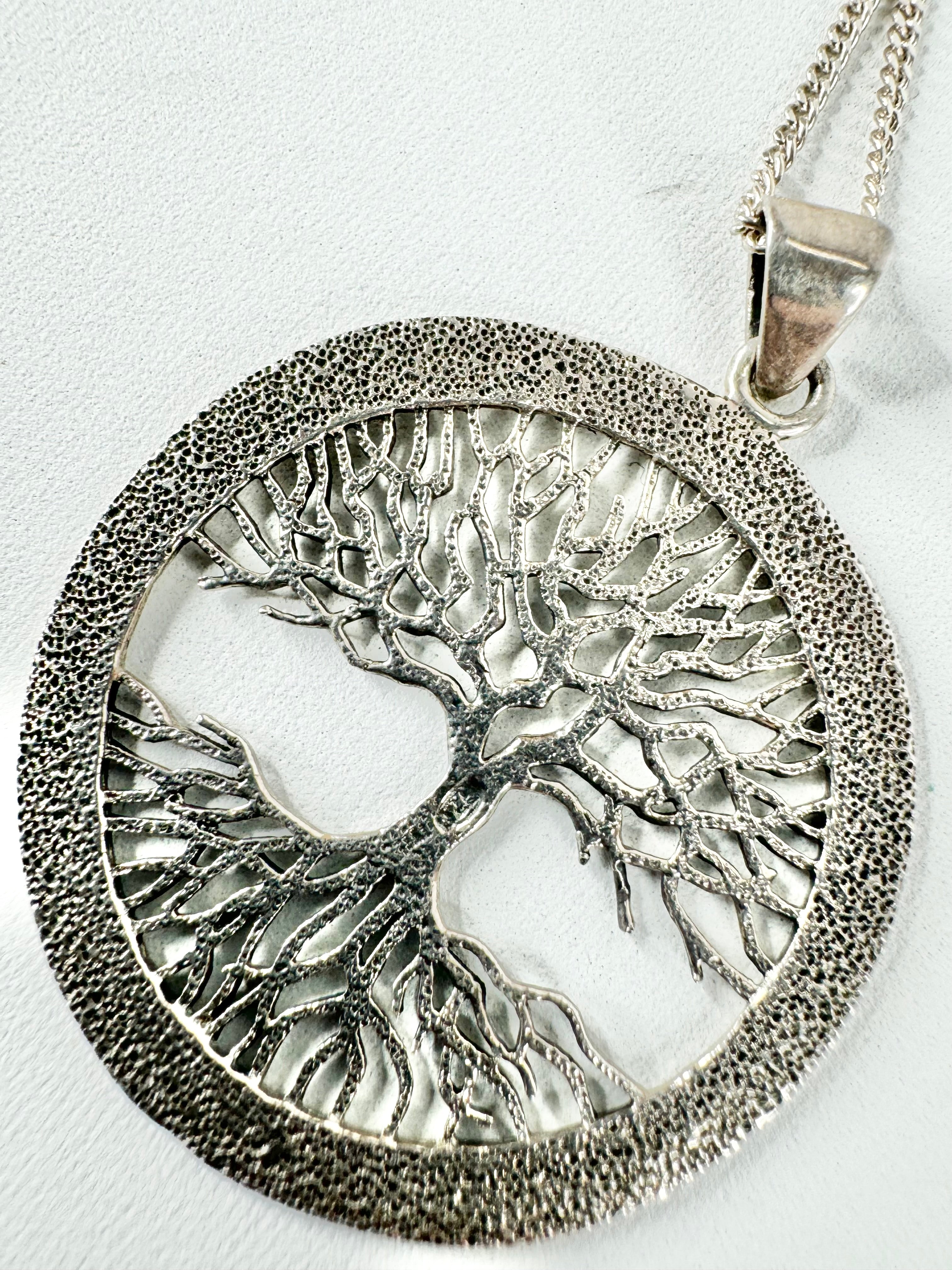 Silver Yggdrasil Tree of Life Pendant