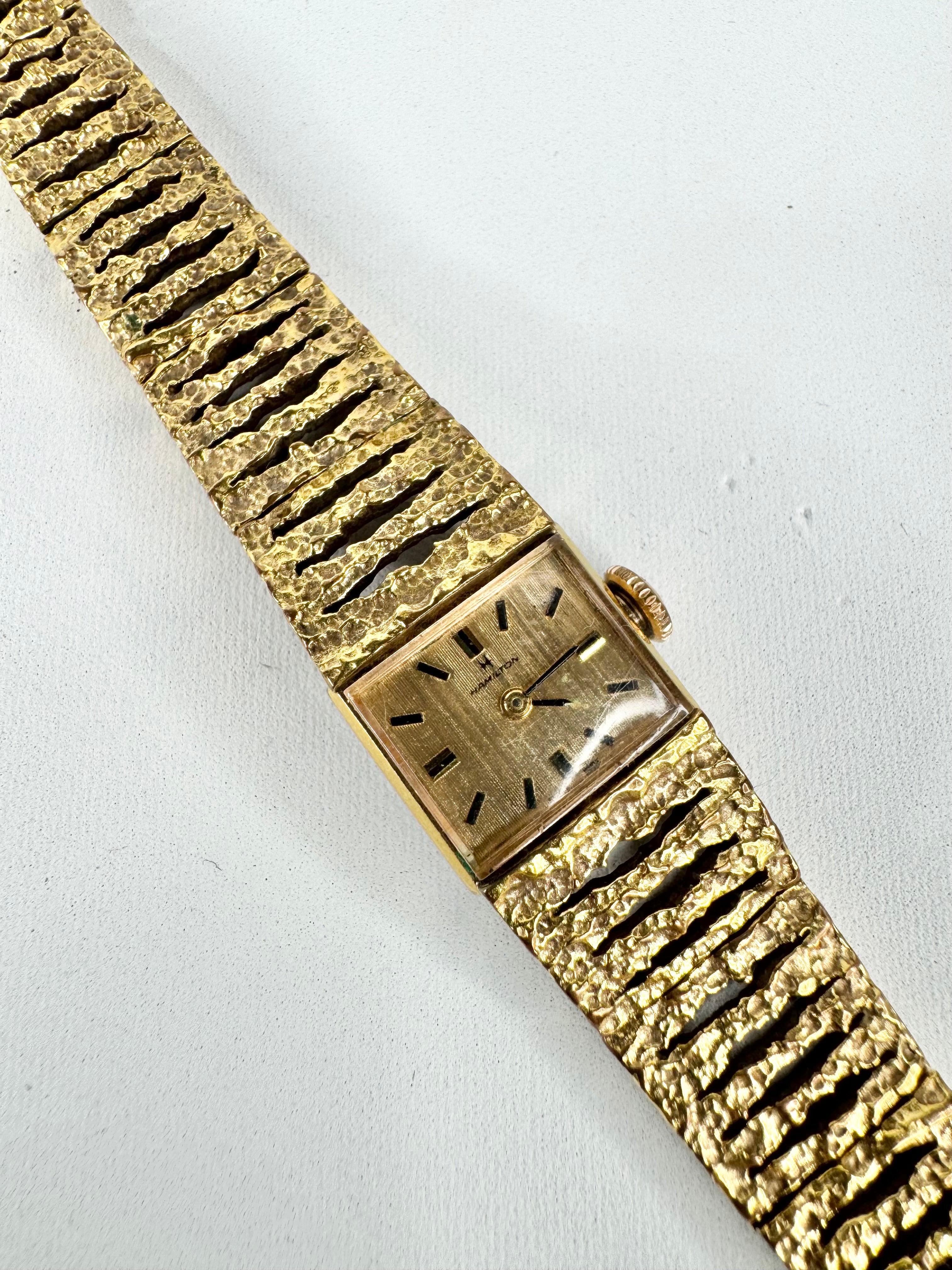 Vintage Hamilton Manual Wind Gold Plated Watch