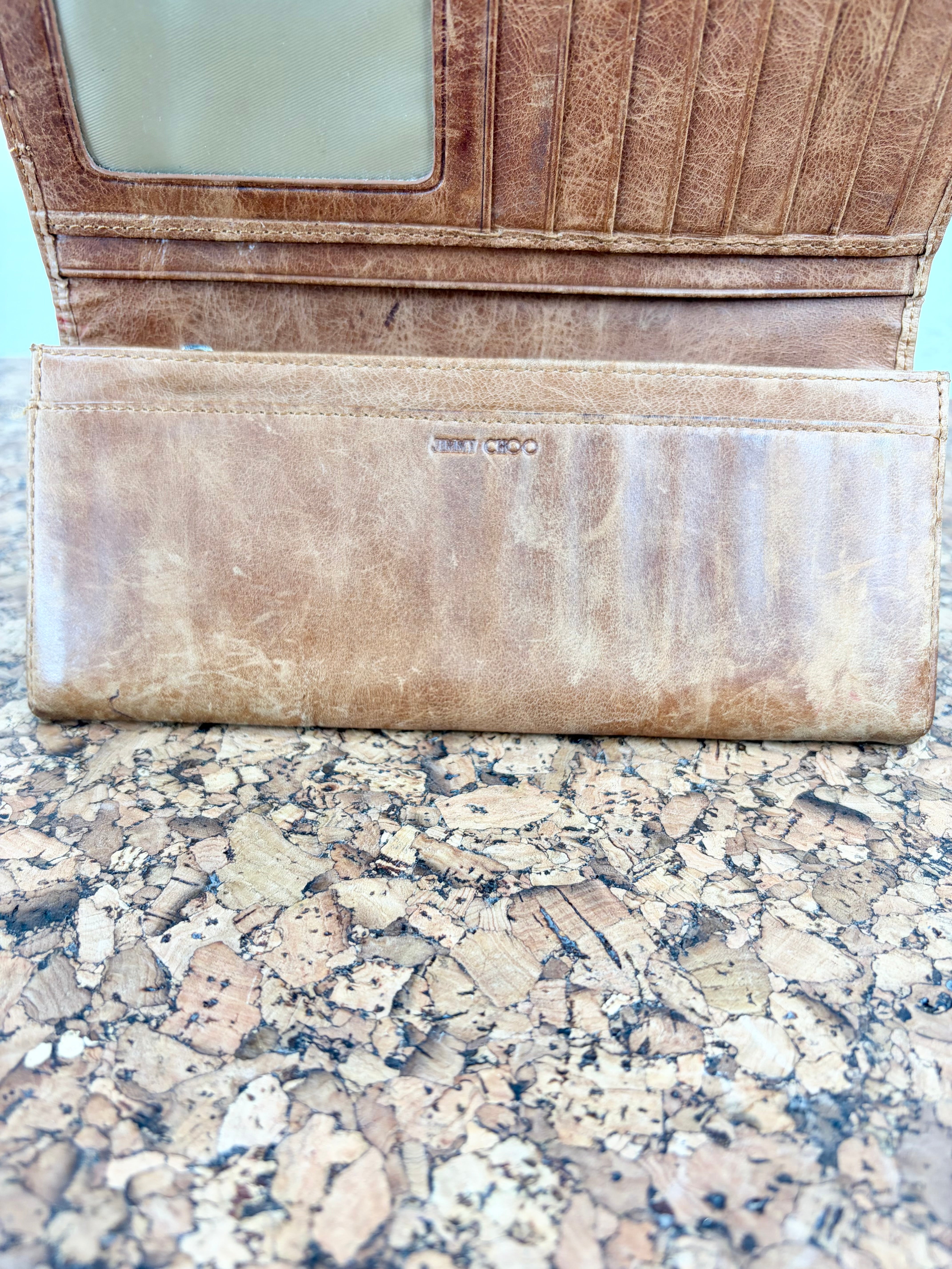 Jimmy Choo Tan Leather Wallet