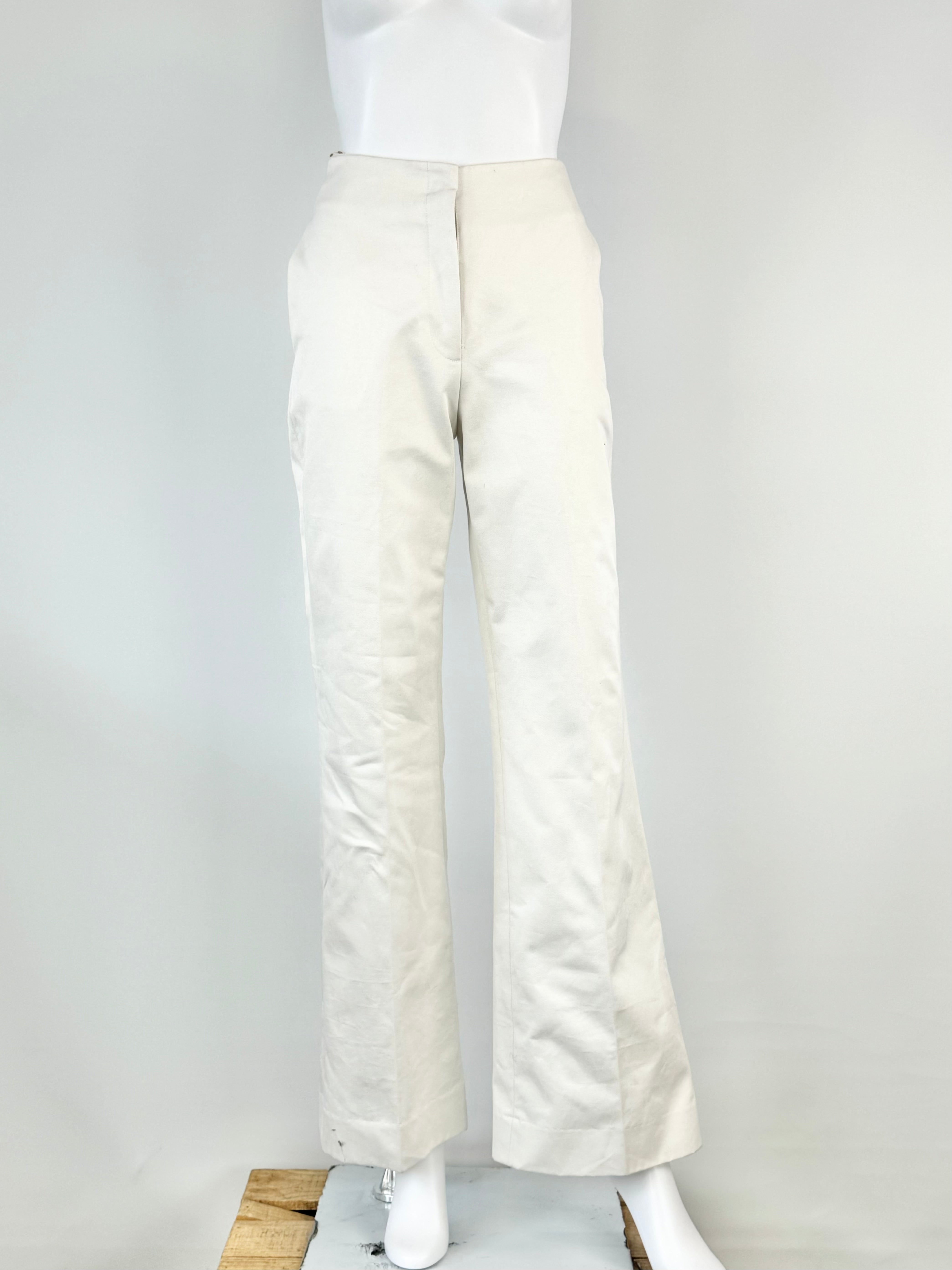 Poet Studio 'Vir' Talc White Slacks NWT - AU6