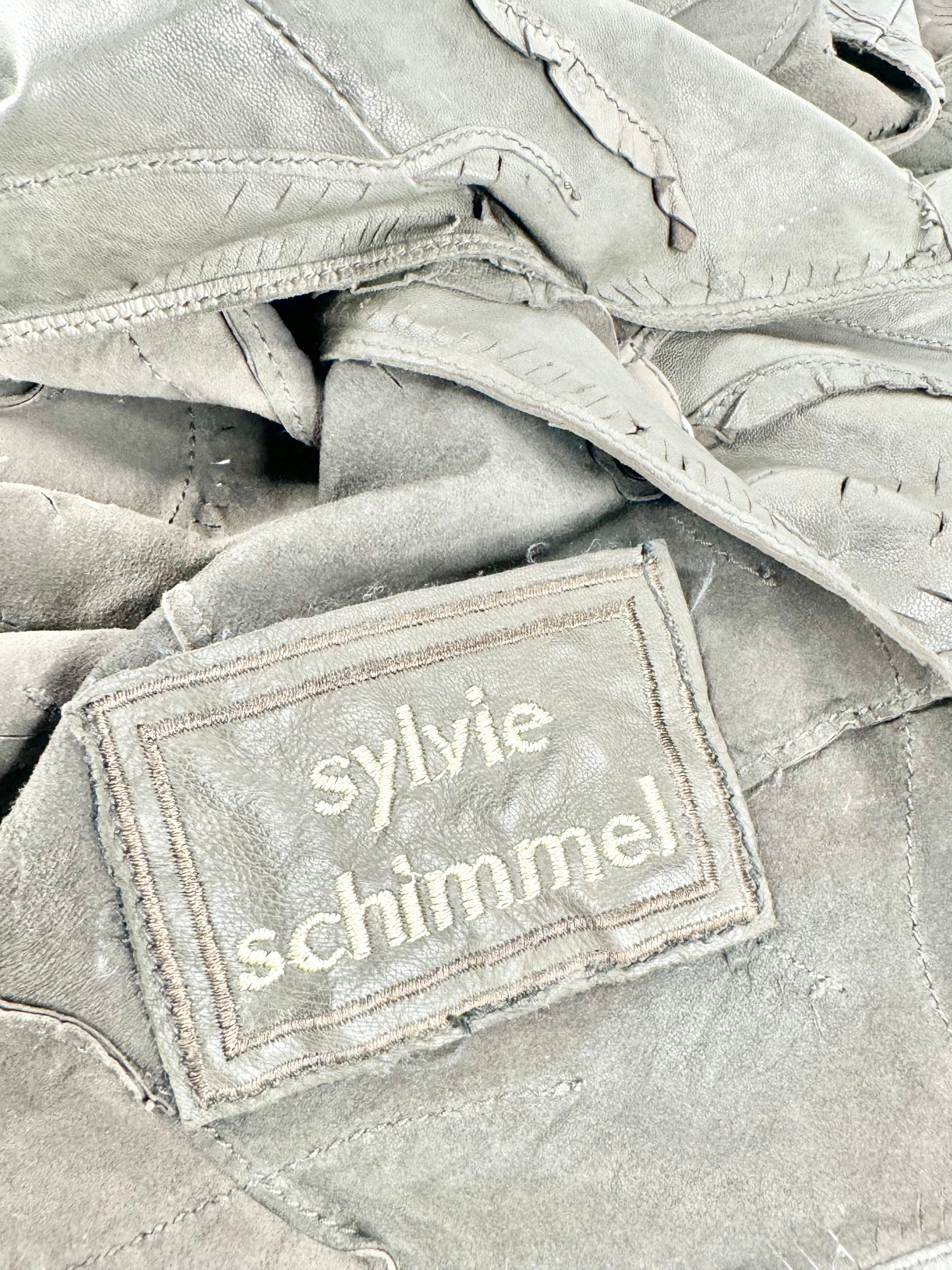 Sylvie Schimmel Lazer Cut Chocolate Leather Jacket - AU8/10
