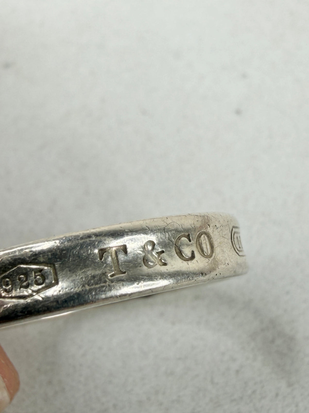 Tiffany & Co. 1837 Sterling Silver Narrow Band Ring 925 - US7.5