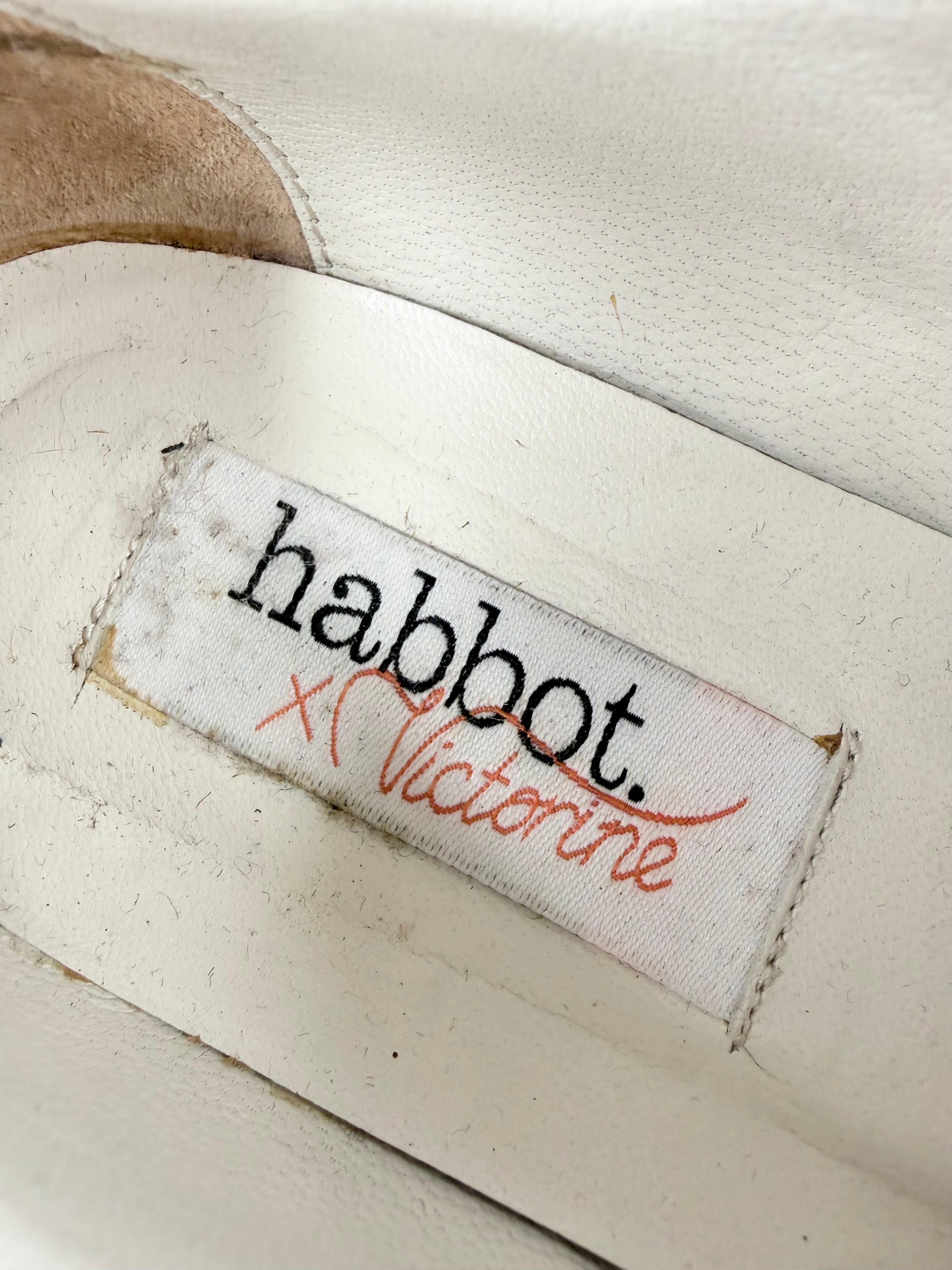 Habbot Cream & Bordeaux Suede Brogue Oxfords - EU38