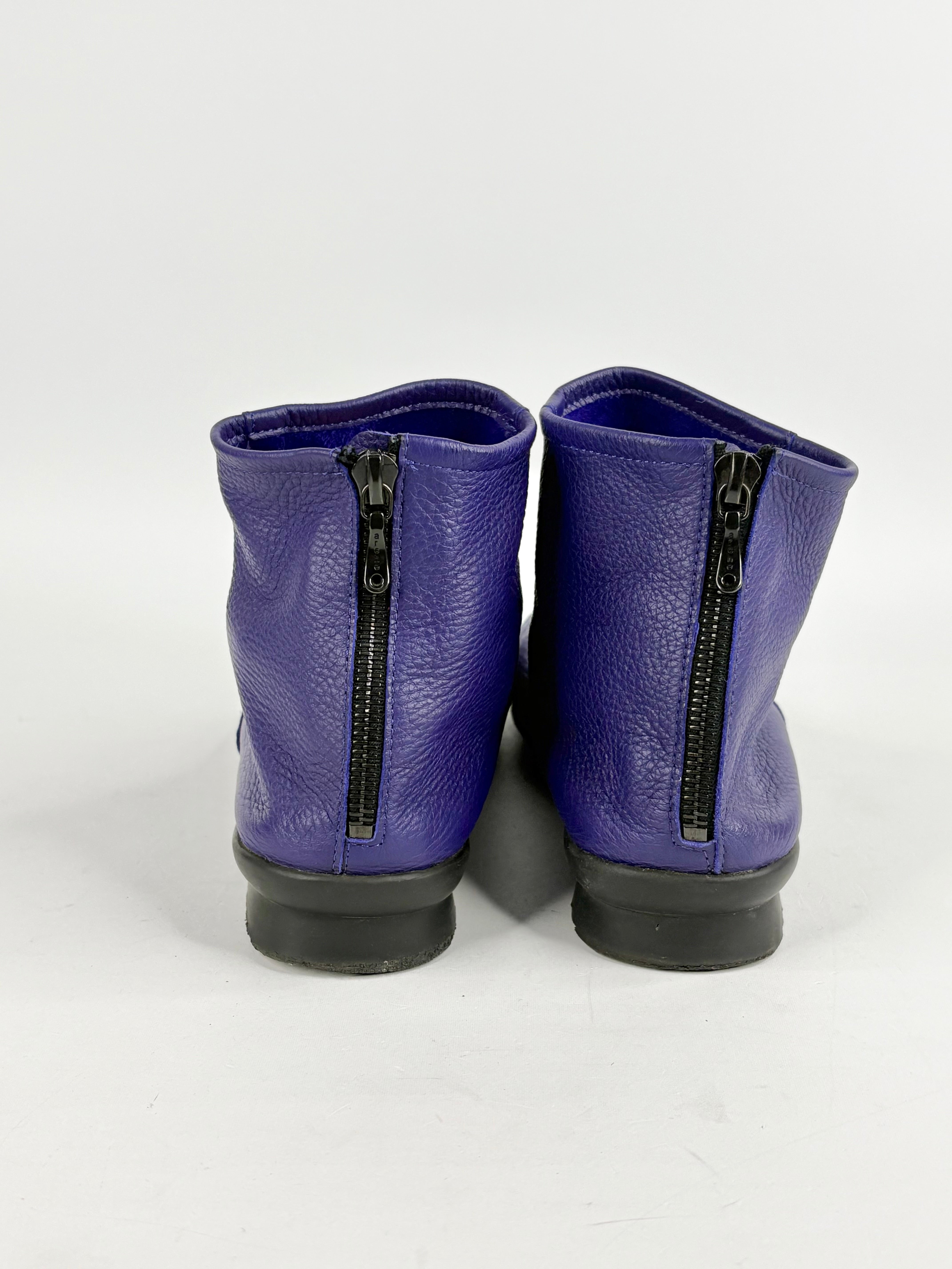 Arche Violet Leather Ankle Boots - EU40