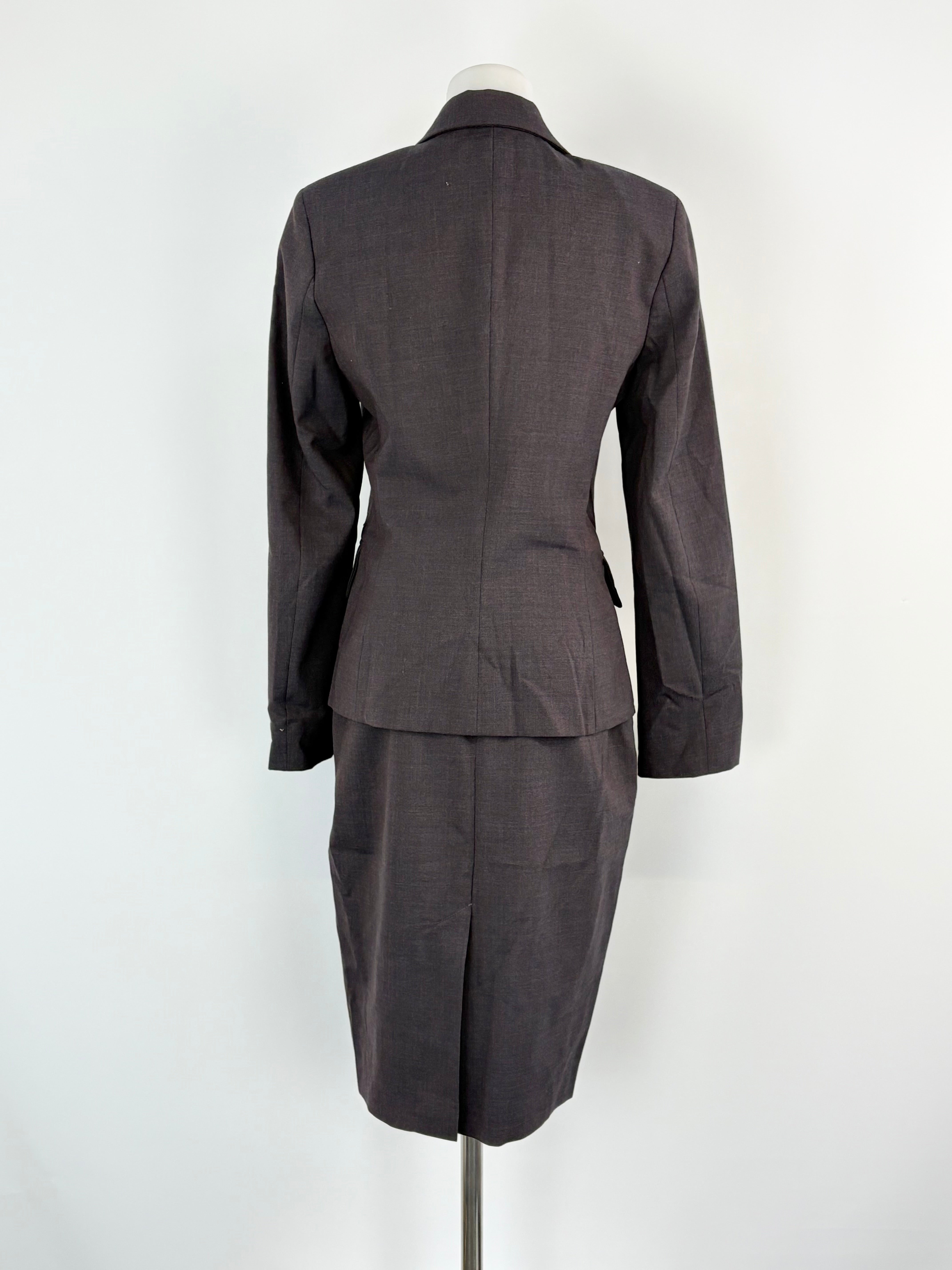 Zimmermann Dark Grape Wool-Blend 2pc Jacket & Skirt Set - AU8